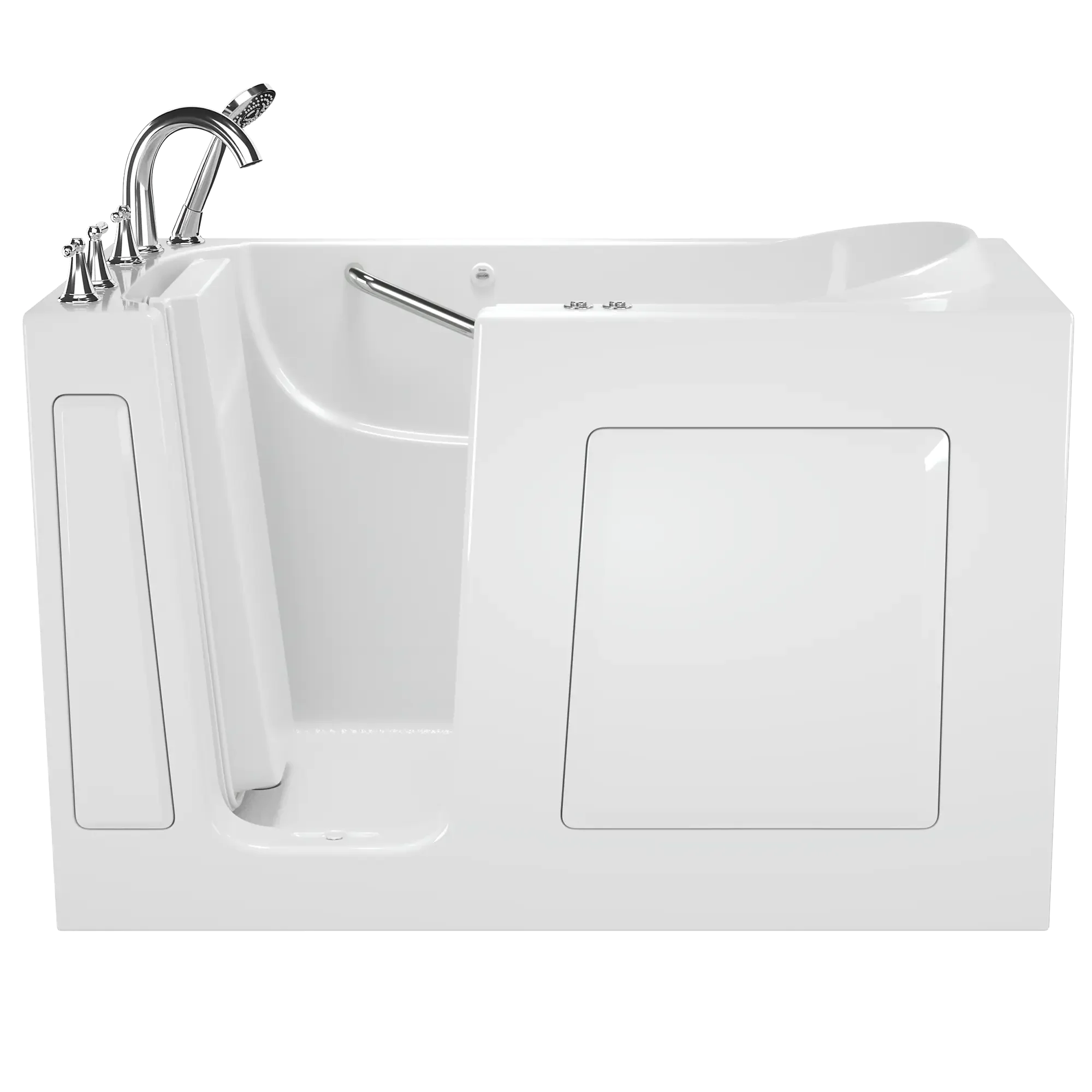 60x30 Inch Gelcoat Walk-In Bathtub with Whirlpool & Air Spa System - Left Hand Drain | Accessible Soaking Tub for Seniors & Mobility Needs | Perfect for Relaxation & Hydrotherapy at Home