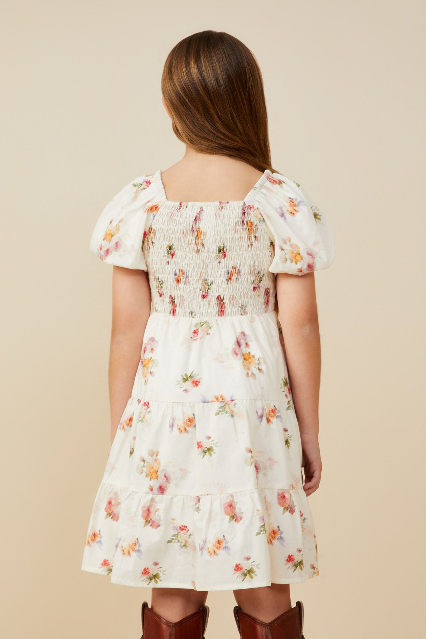 Elegant Bow Detailed Smocked Textured Floral Dress for Women - Perfect for Summer Weddings, Garden Parties & Special Occasions
