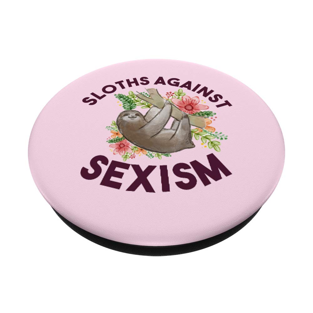 Sloths Against Sexism Cute Feminist Pink T-Shirt - Empowering Gift for Women & Girls - Perfect for Protests, Women's Day & Feminist Events