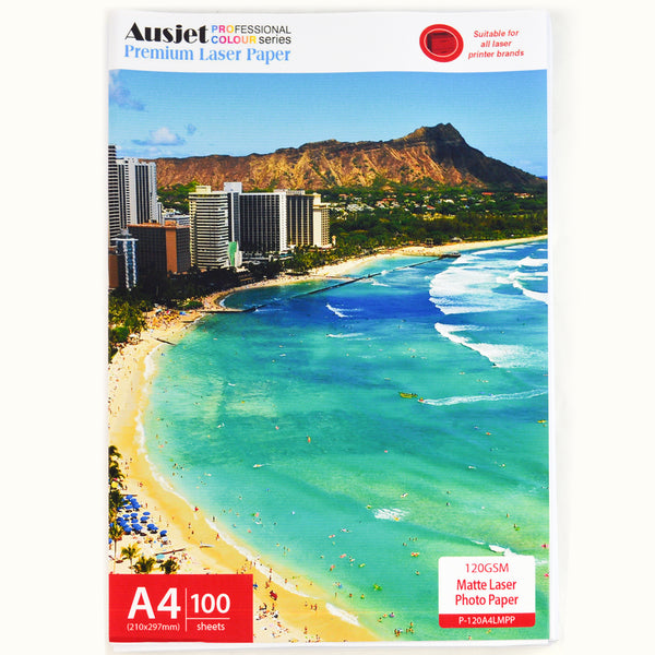 Premium 120GSM A4 Matte Photo Paper - 100 Sheets for Laser Printers - Ideal for High-Quality Photos, Art Prints, and Professional Documents