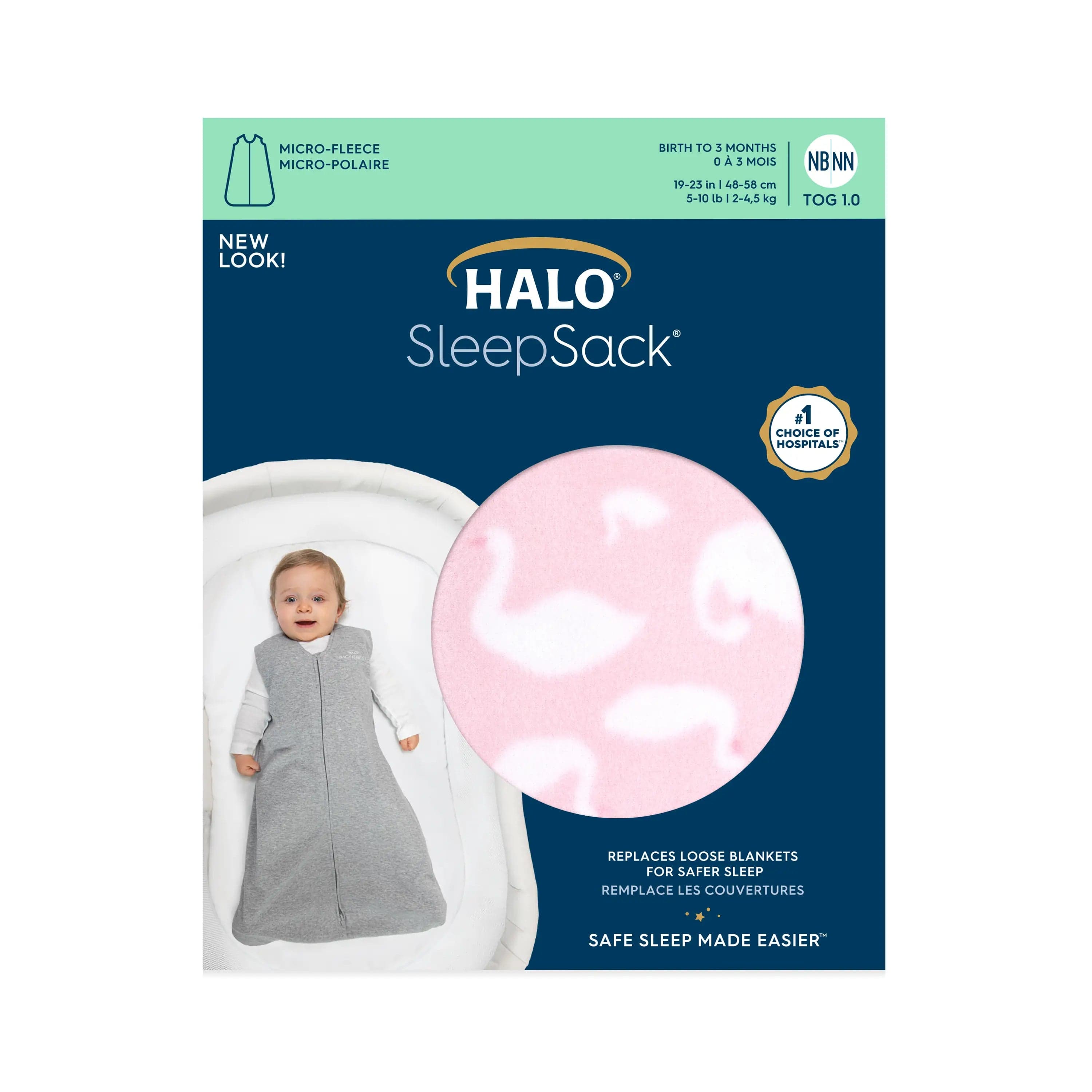 Halo Micro Fleece Sleepsack for Babies - Soft & Warm Wearable Blanket (Size M) - Perfect for Cozy Nights & Safe Sleep
