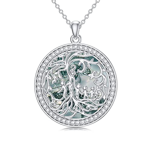 H-Mother and 4 Child-Moss Agate