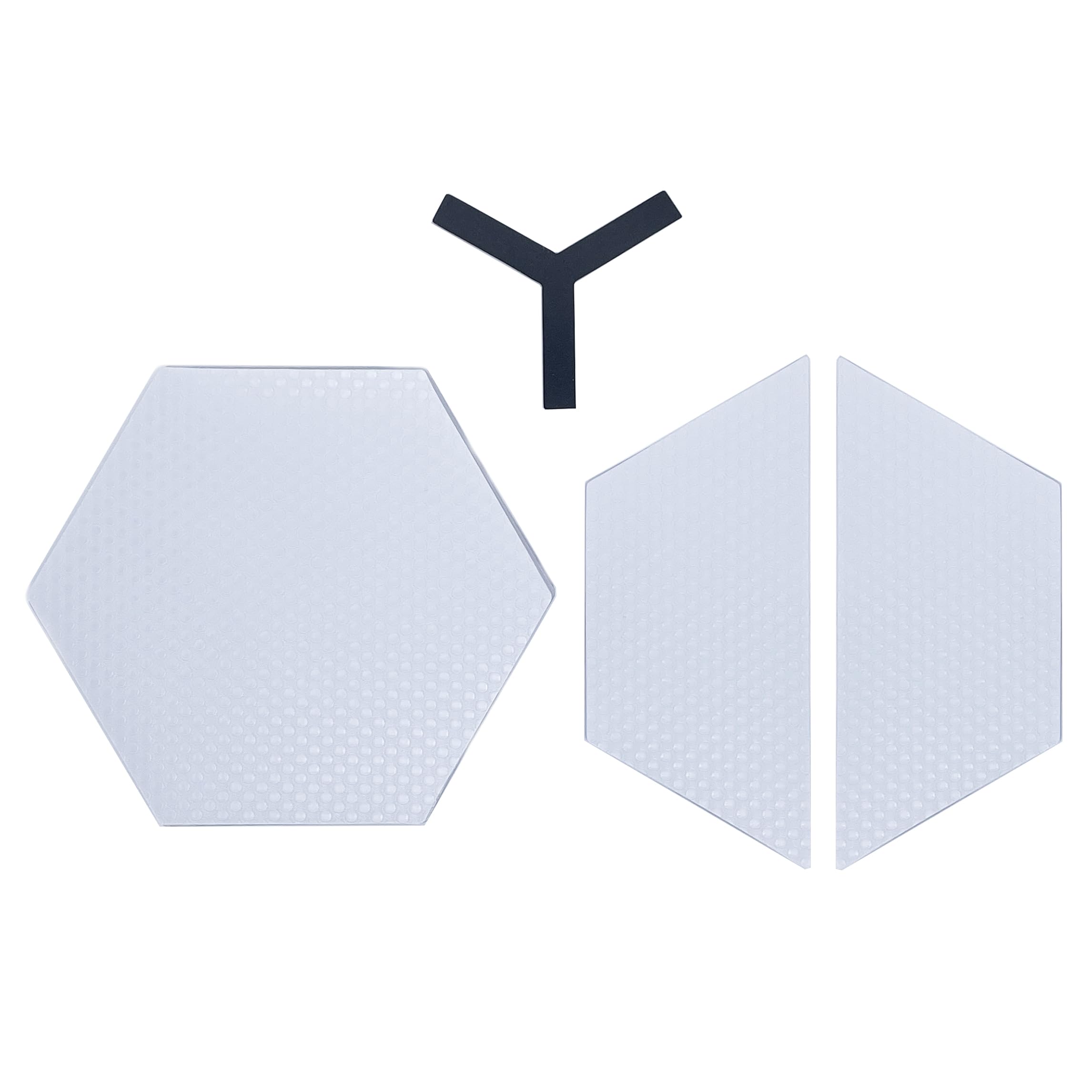 AQUBONA Hexagonal Clear Surf Traction Pad - Non-Slip Semi-Transparent Deck Grip for Surfboards, Longboards & SUPs - Perfect for Wave Riding, Paddle Boarding & Water Sports
