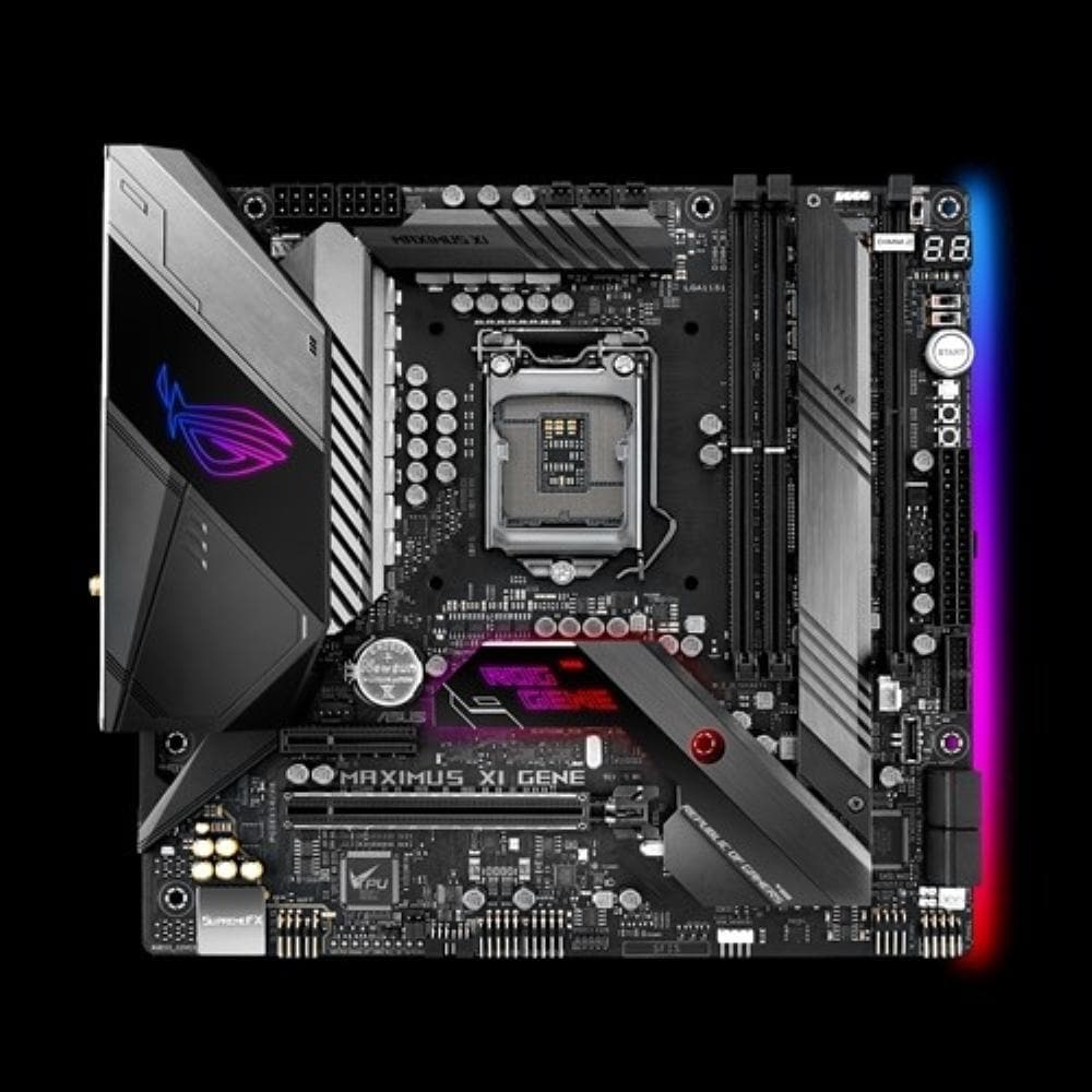 ASUS ROG MAXIMUS XI GENE Z390 mATX Gaming Motherboard - Intel LGA 1151, DDR4, Dual M.2, Wi-Fi - Perfect for High-Performance Gaming PCs & eSports Builds