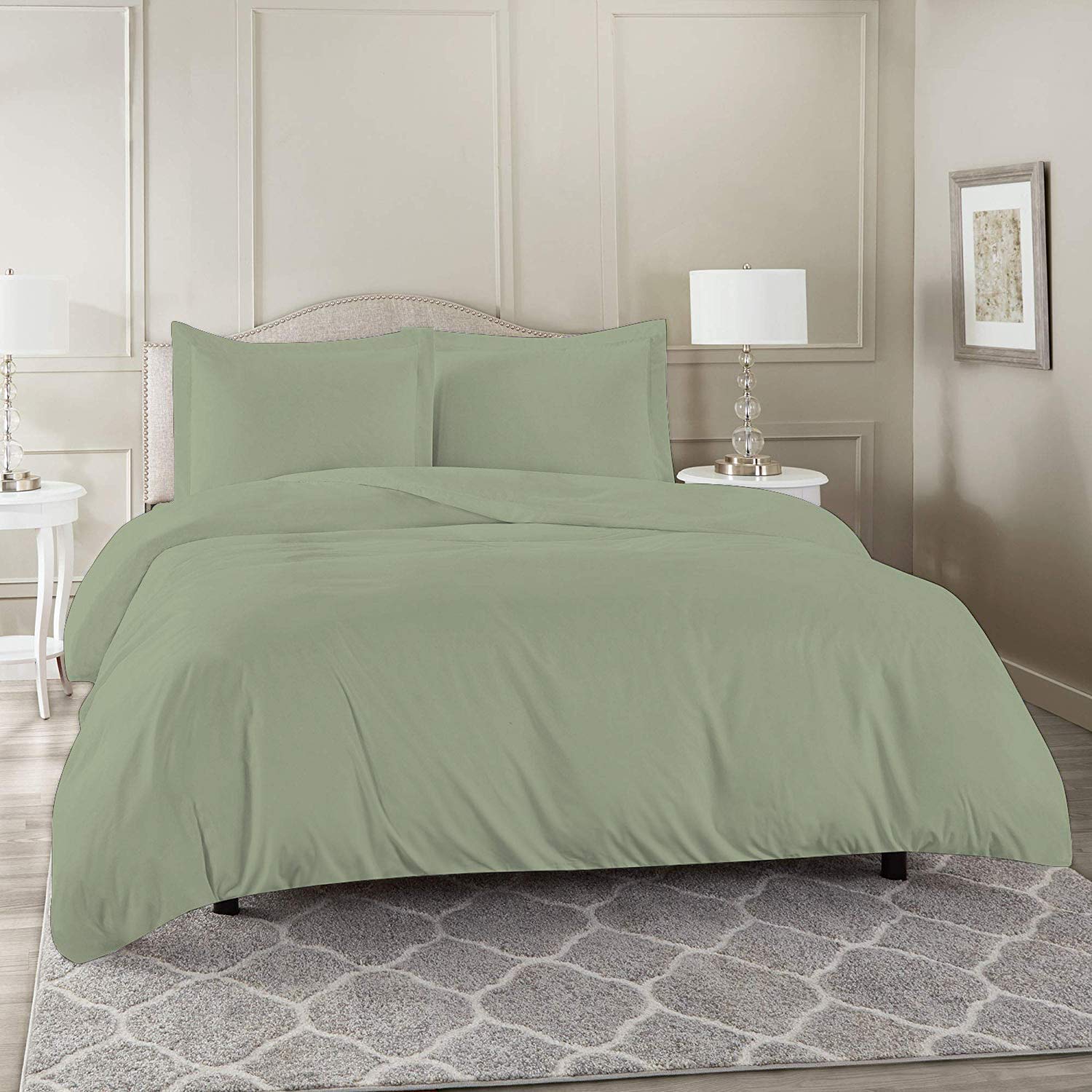 Premium 100% Egyptian Cotton 800 Thread Count Duvet Cover Set 3 Piece - Super King Size (116