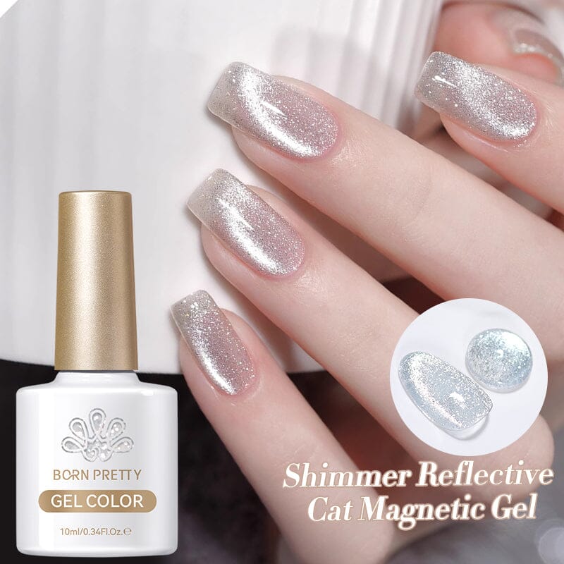 Shimmery Reflective Cat Eye Magnetic Gel Polish - 10ml SR01 for Stunning Nail Art - Perfect for Parties, Weddings & Special Occasions