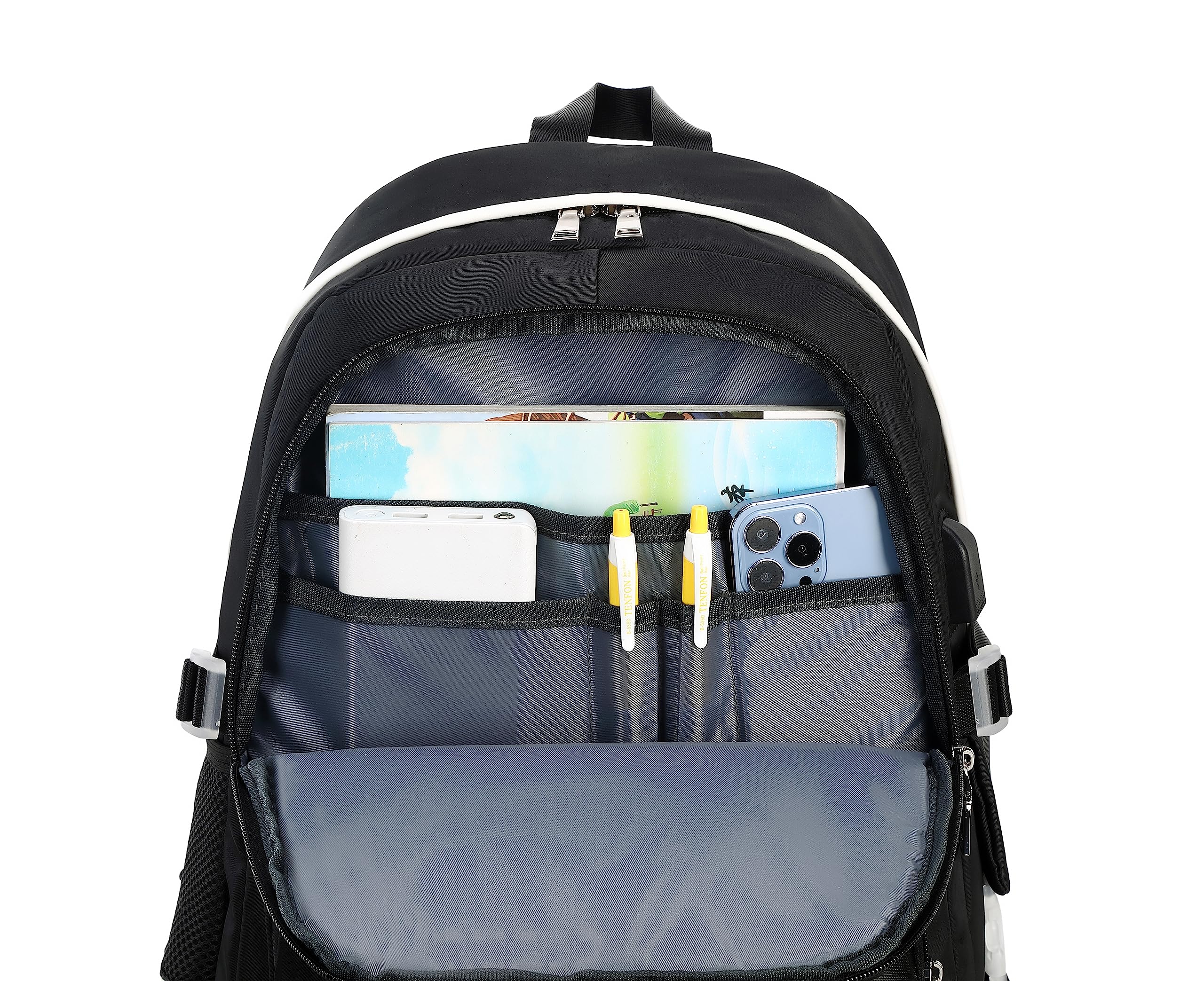 Waterproof Women's Laptop Backpack Set - Stylish Casual Daypack for Work, School & Travel - Durable Black Backpack for 15.6 Inch Laptop