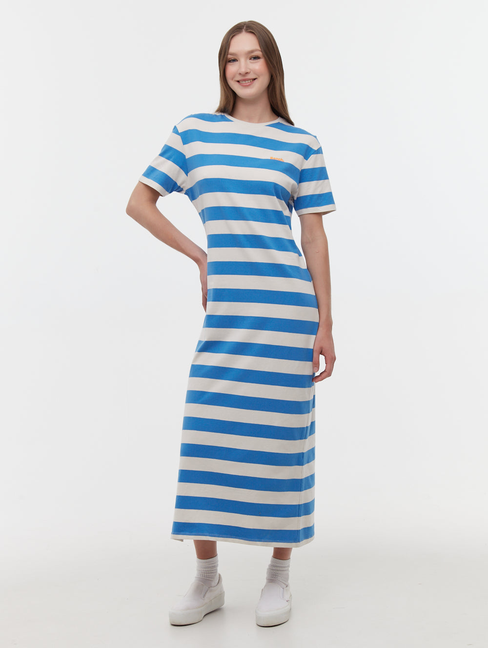 Marri Striped T-Shirt Maxi Dress for Women - Casual Long Sleeve Flowy Summer Dress - Perfect for Beach, Vacation & Everyday Wear