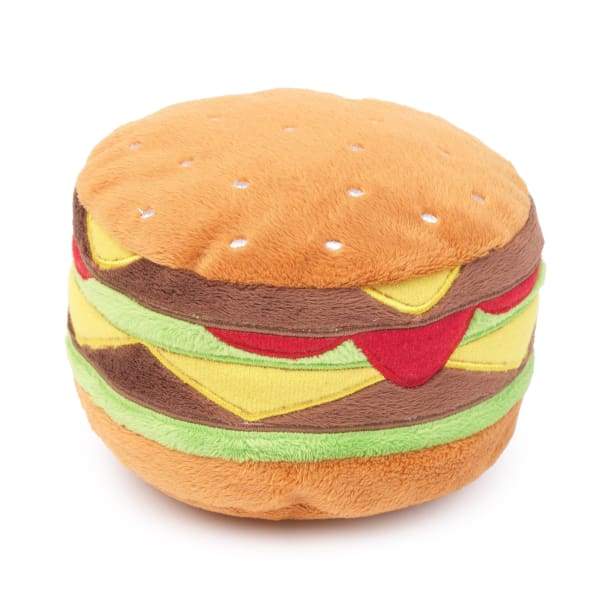 Fuzzyard Hamburger Plush Dog Toy - Soft & Cute Chew Toy for Small & Medium Dogs - Perfect for Playtime, Training & Cuddling