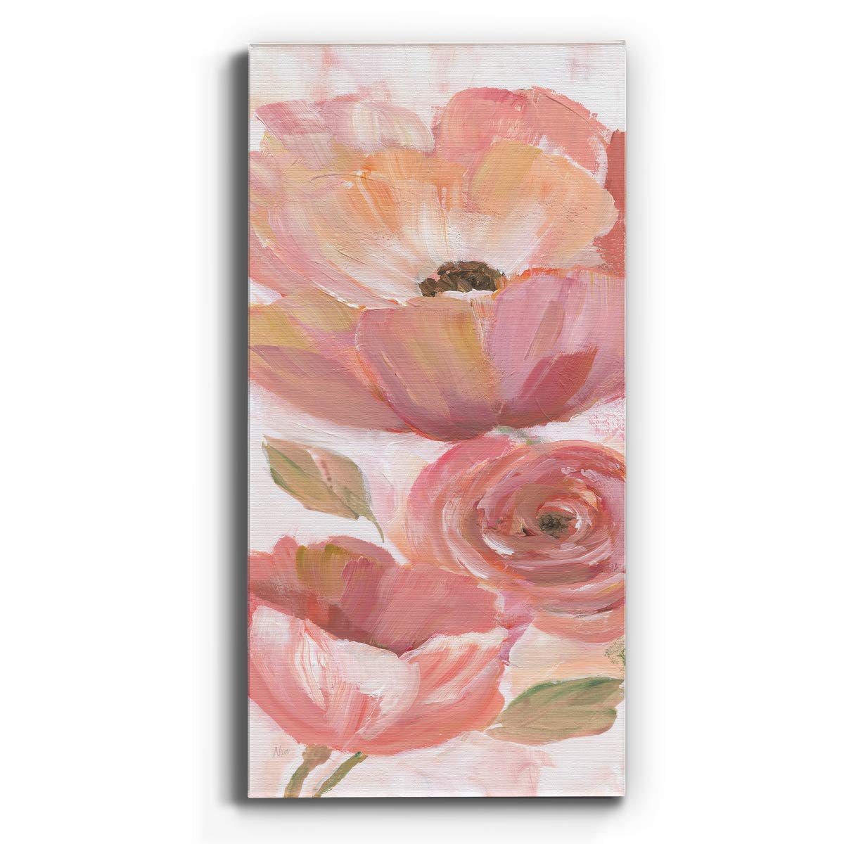 Abstract Red Floral Canvas Wall Art - Modern Flower Painting Print for Home Decor, 20