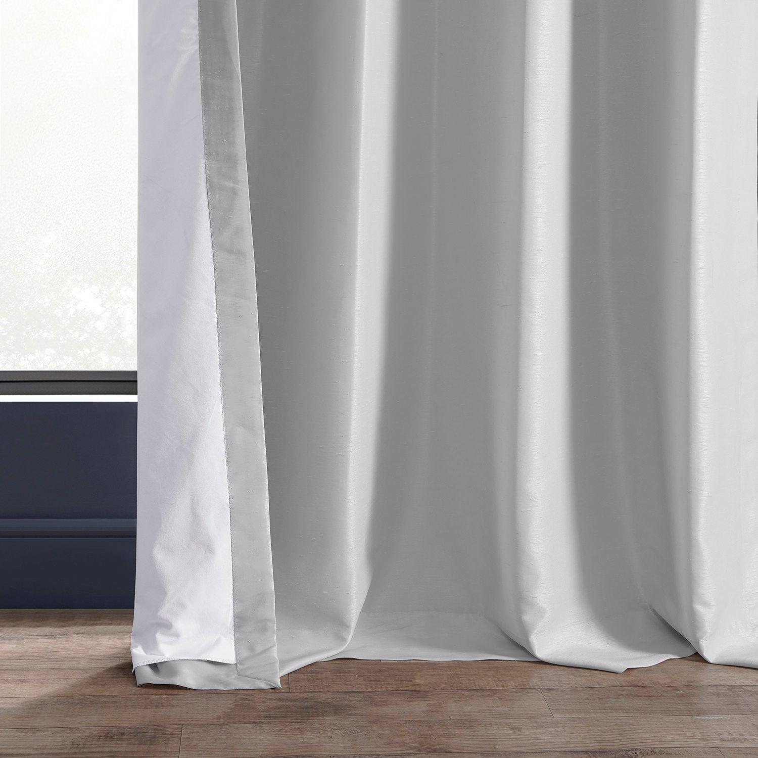 Vintage Textured Faux Dupioni Silk Blackout Curtain with Ice Grommet - Elegant Window Treatment for Living Room & Bedroom