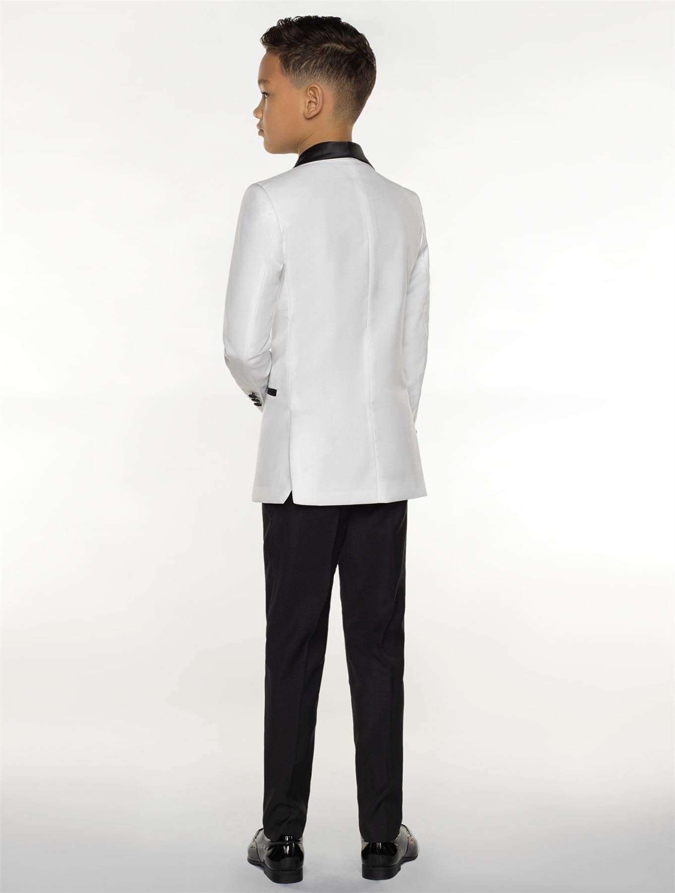 Boys' Slim Fit Suit Shawl Lapel One Button 3-Piece Prom Tuxedo for Weddings, Graduations & Formal Events