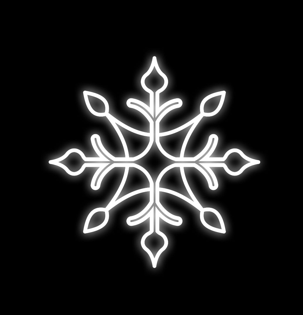 2' Pure White LED Snowflake Christmas Decoration - Indoor/Outdoor Holiday Lights for Tree, Window, and Yard Decorations