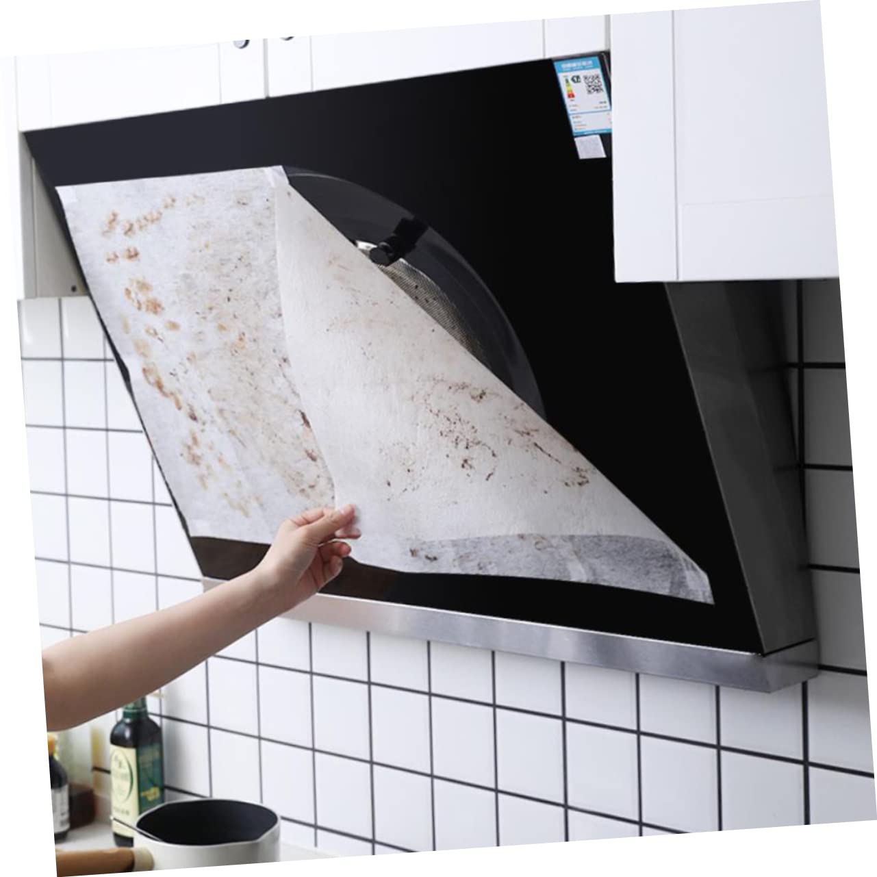 Lurrose 36-Pack Range Hood Filters - Oil Proof Non-Woven Fabric Kitchen Grease Filters, No-Clean White Cooking Paper for Stove & Range Hood Protection (Perfect for Home Kitchens & Restaurant Use)
