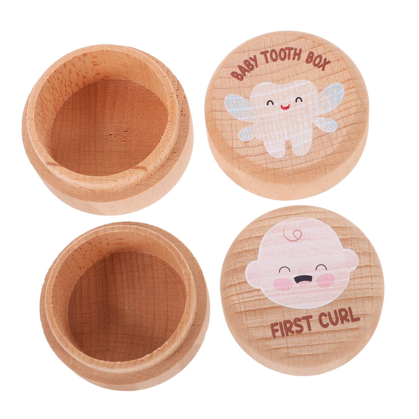 GOOHOCHY 6 Pack Wooden Tooth Box for Kids - Children's Tooth Holder & Teeth Keeper - Perfect for Baby Teeth Collection, Tooth Fairy Gifts, and Memory Keepsakes