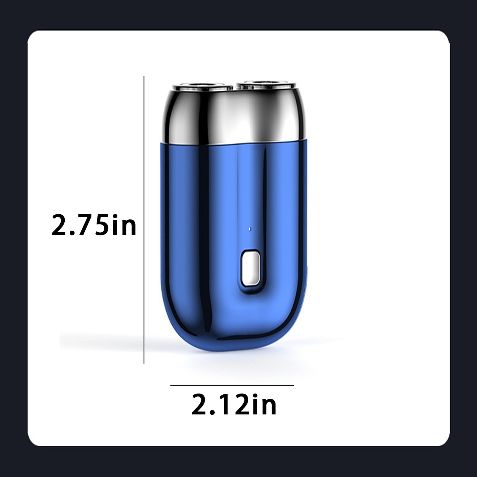 New Mini Dual-Head Electric Shaver for Men - Portable Rechargeable Waterproof Travel Razor with Washable Design | Perfect for Home, Office & Travel (Blue)