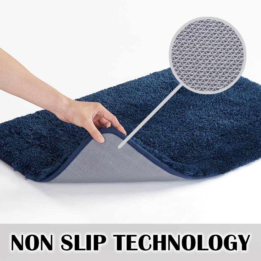 Non-Slip Bathroom Rug - Super Absorbent Soft Microfiber Shaggy Bath Mat (16