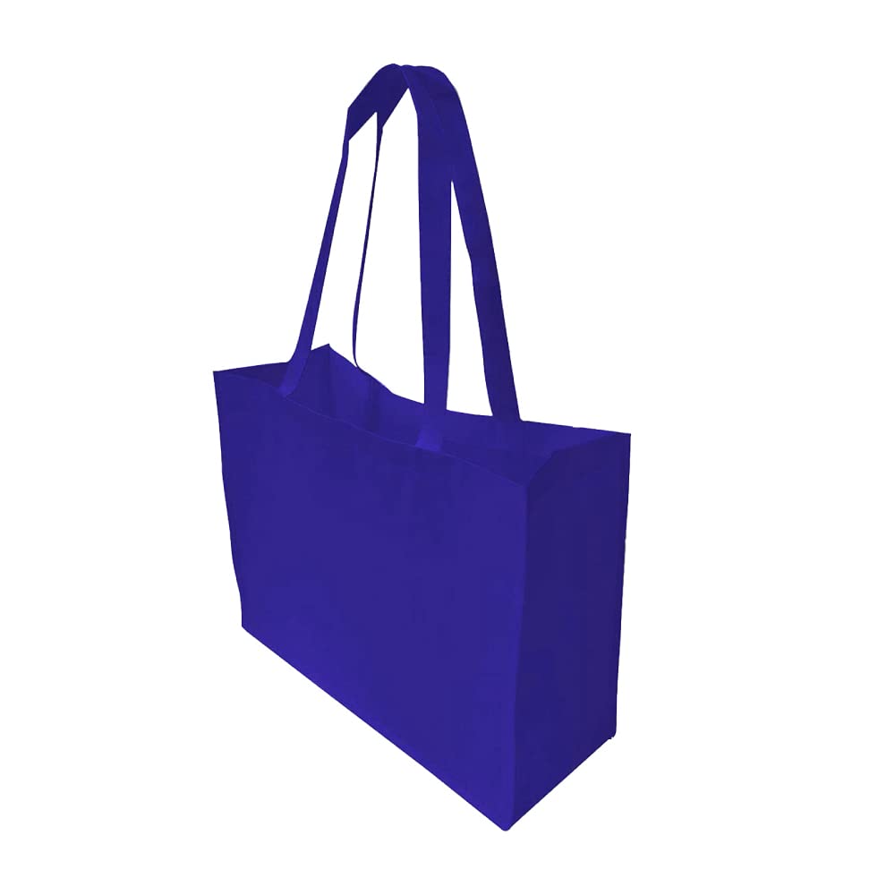 Eco-Friendly Reusable Non-Woven Shopping Tote Bags with Handles - Pack of 12 for Groceries, Beach, Picnic & Daily Use