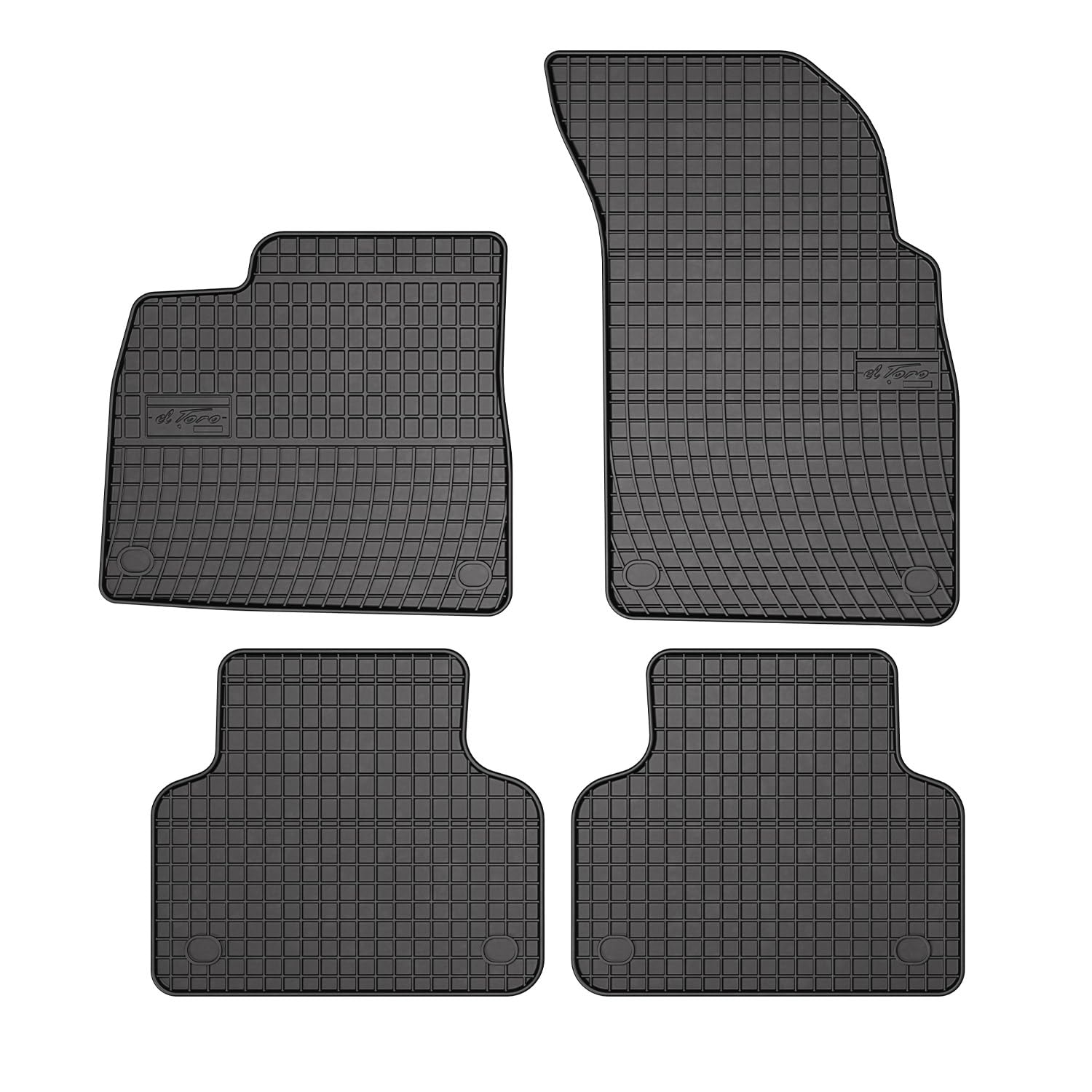 OMAC Custom Fit 3D All Weather Floor Mats for Audi Q7 Q8 SQ7 SQ8 (2017-2024) - Waterproof TPE Rubber Car Mats with Non-Slip Design | Laser Measured Perfect Fit | Odorless & Durable | Ideal for Daily Commute, Road Trips & Family Protection (Black)
