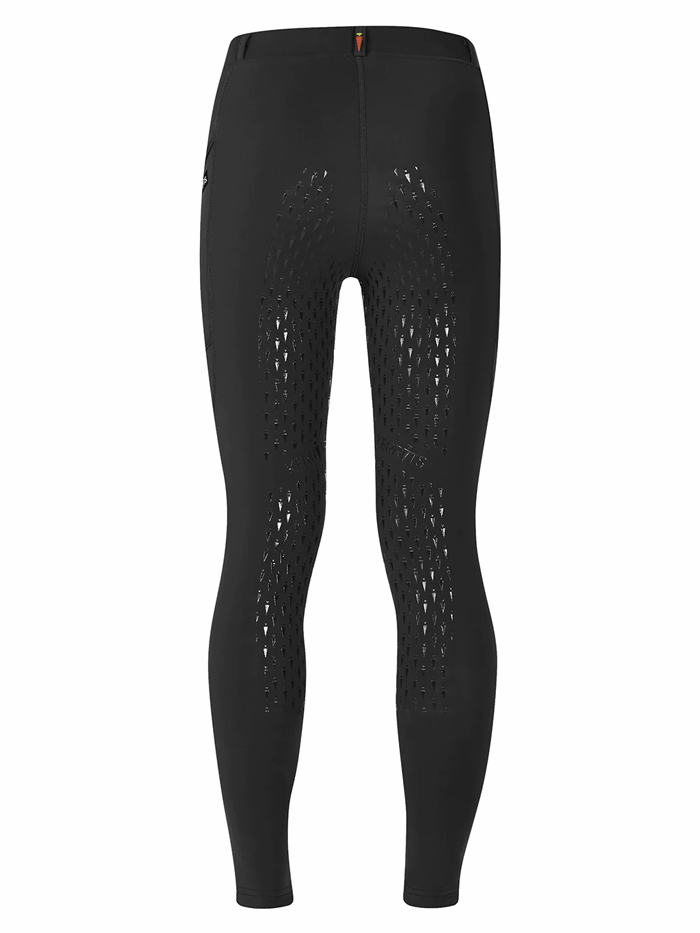 Kerrits 60524 Kids Ice Fil Performance Riding Tights - Black | Equestrian Riding Pants for Girls & Boys | Perfect for Horseback Riding Lessons & Competitions