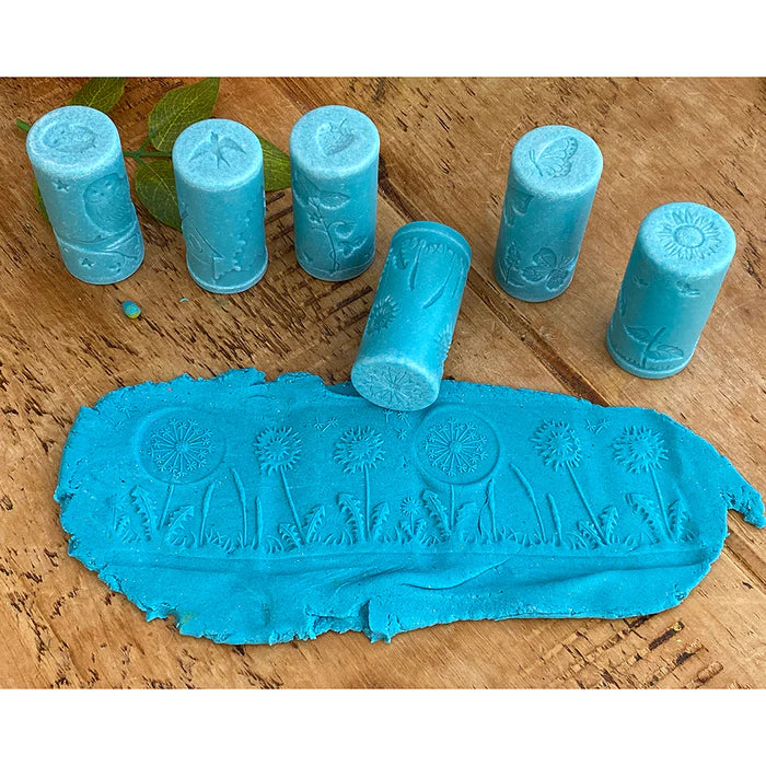 Yellow Door® Let's Roll Seasons Dough Roller Set - 4 Seasonal Textured Rolling Pins for Kids Sensory Play, Early Learning & Fine Motor Skills Development - Perfect for Playdough, Clay & Baking Activities