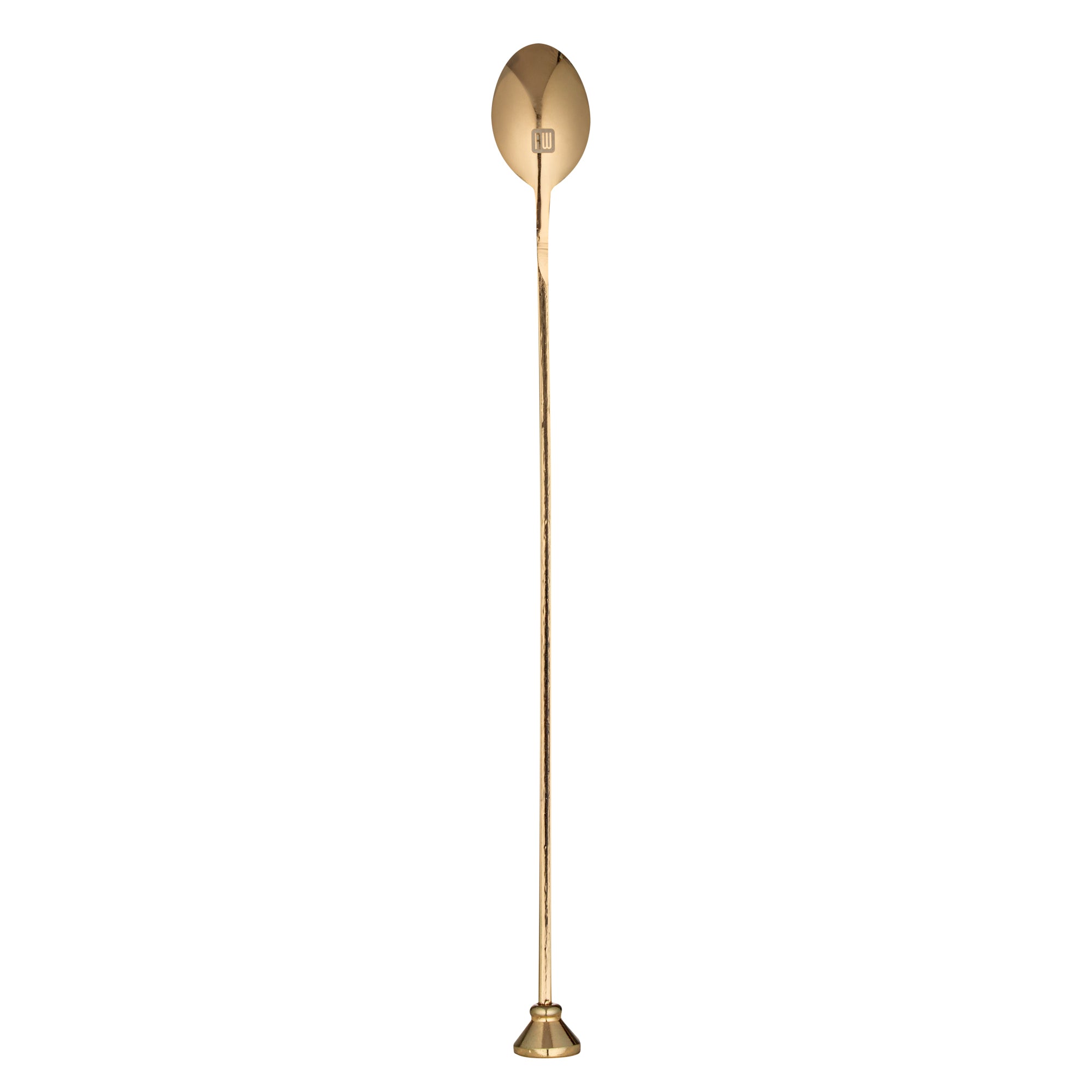 Premium Gold Plated Stainless Steel Bar Spoon & Muddler Set - 12