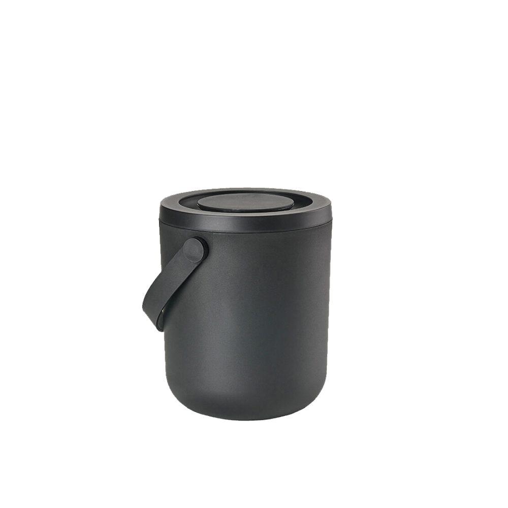 Eco-Friendly Bio Waste Compost Bin - 3L Kitchen Compost Container with Lid (19.5cm Height, Black) | Perfect for Sustainable Living & Organic Waste Recycling in Home, Office, or Garden
