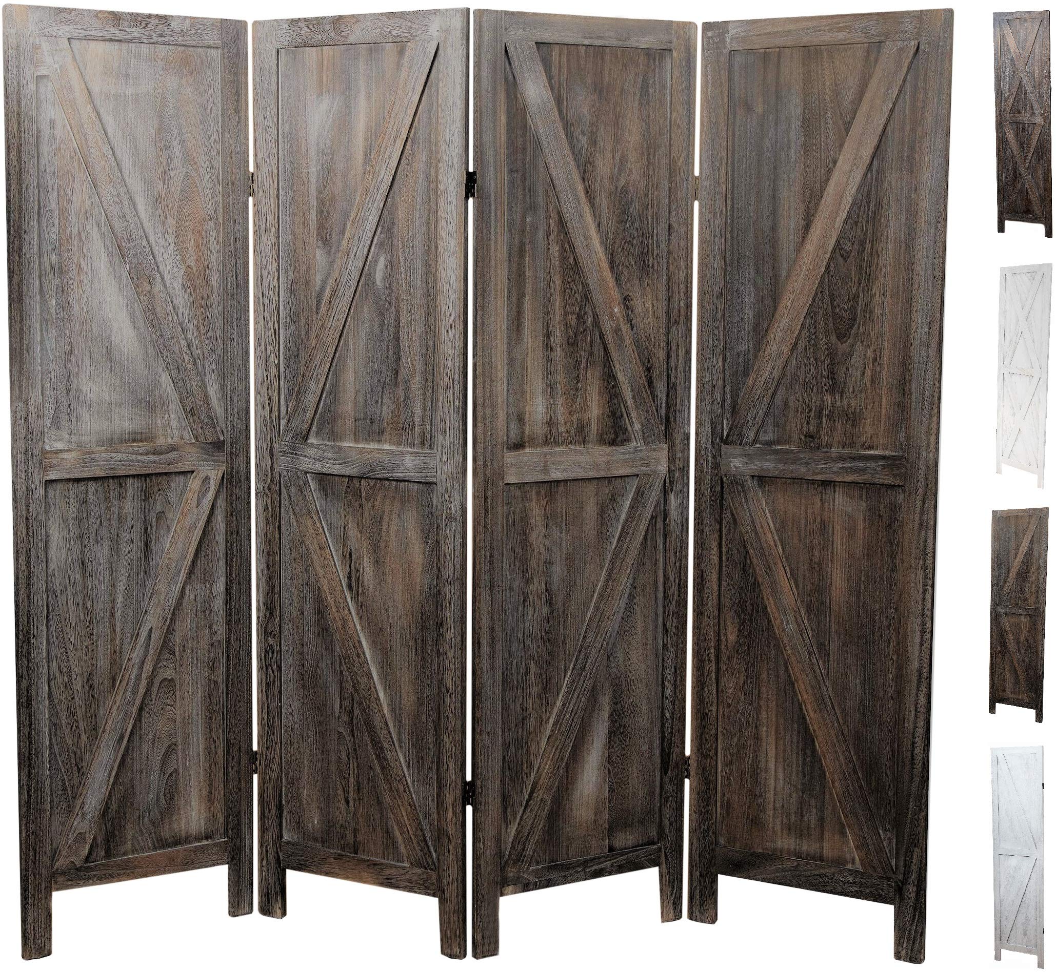 Premium Rustic Barnwood Room Divider - Folding Privacy Screen & Partition Wall for Home, Office, or Studio | Temporary Wall Separator for Living Spaces, Bedrooms & Events