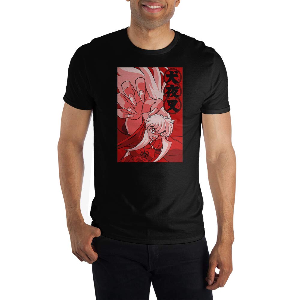 Inuyasha Anime Graphic T-Shirt for Men - Cool Cartoon Print Cotton Tee - Perfect for Cosplay, Anime Conventions & Casual Wear
