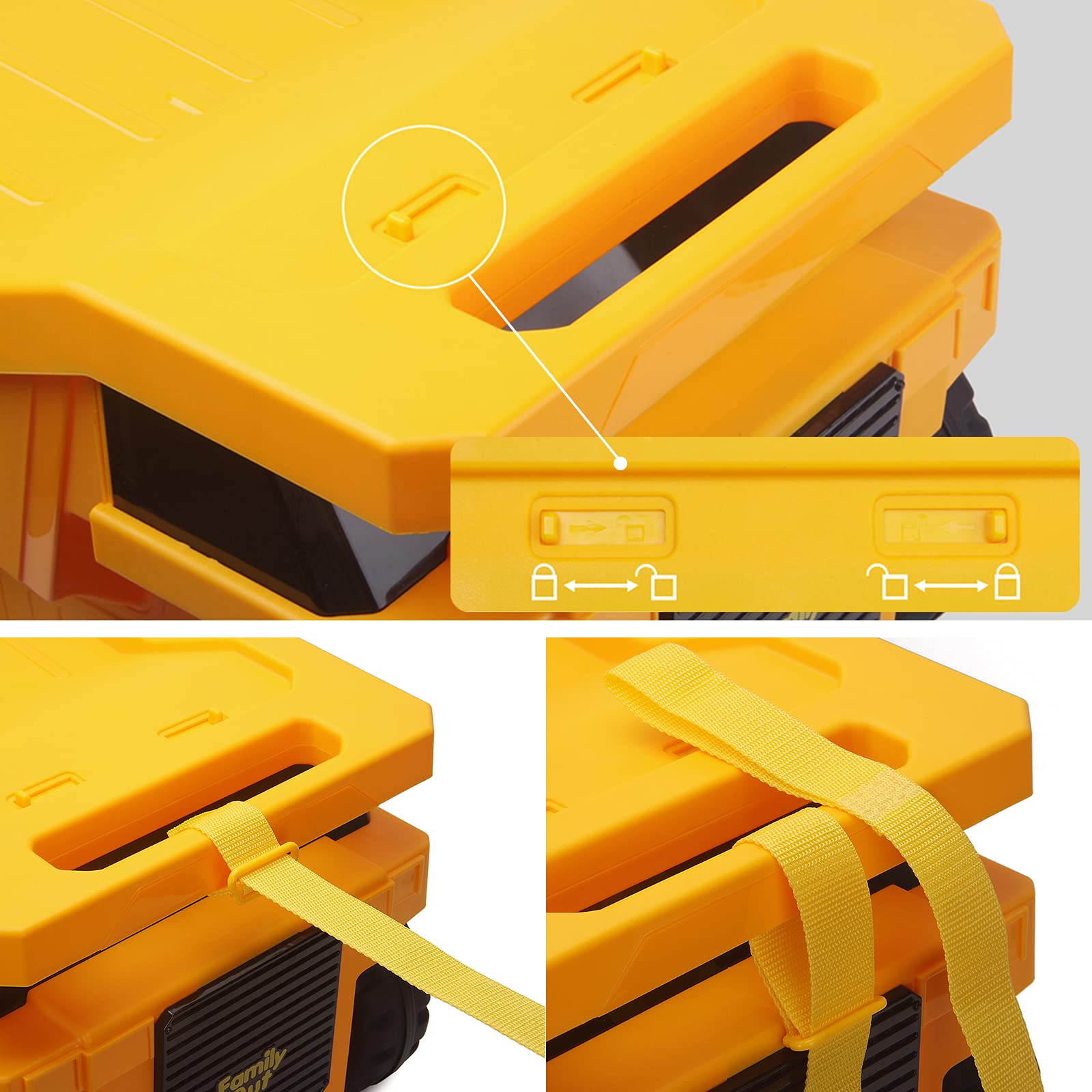Monster Truck Design Kids Travel Suitcase - Lightweight Toddler Luggage with Smooth Rolling Wheels (Yellow) - Perfect for Airplane Trips, Road Travel & Preschool Carry-On