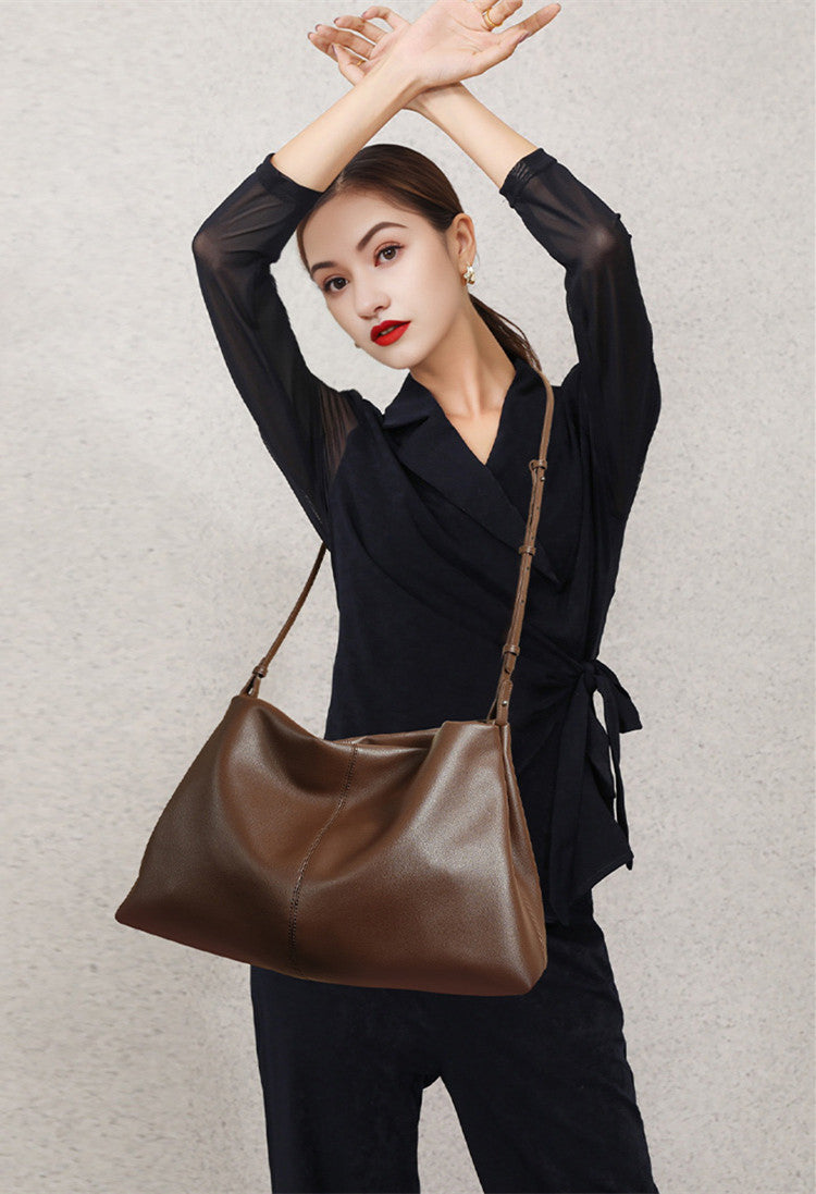 Premium Spacious Leather Shoulder Bag for Women - Stylish Crossbody Purse with Multiple Pockets - Perfect for Work, Travel & Everyday Use