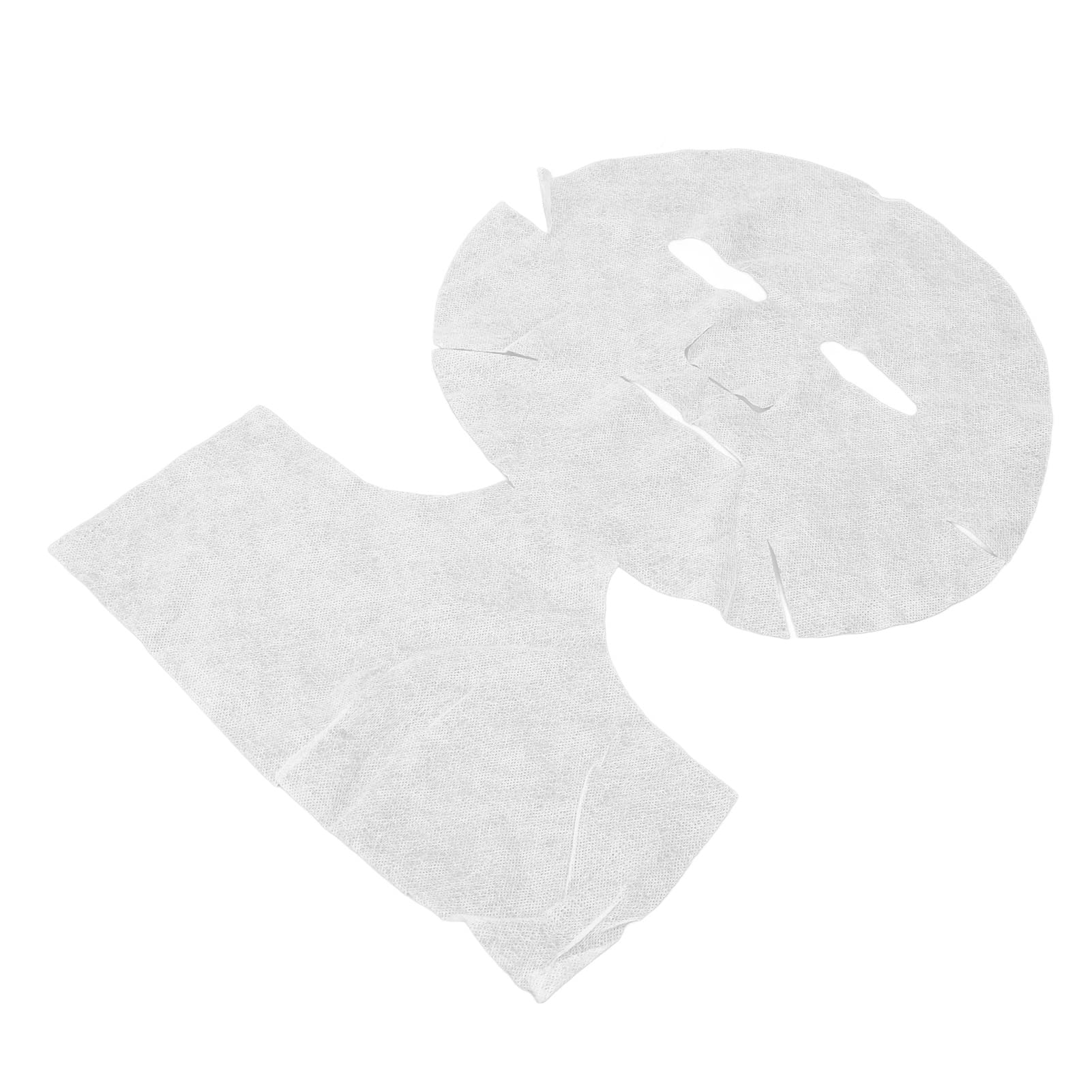 50 Pcs Disposable Facial & Neck Mask Paper Sheets - White Pre-Cut DIY Silk Fiber Spa Mask for Skin Care | Hydrating, Whitening & Anti-Aging | Perfect for Home Spa, Salon & Beauty Treatments