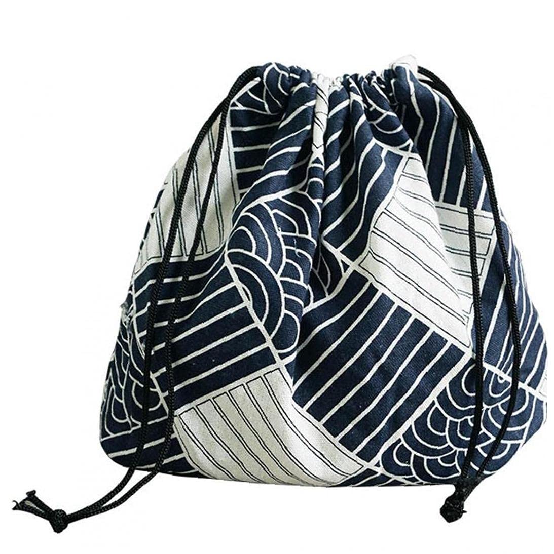 TOSSPER Insulated Lunch Bento Box Bag - Reusable Drawstring Cloth Cooler Tote for Work, School & Picnics | Keeps Food Fresh & Cool | Perfect for Office, Outdoor & Travel