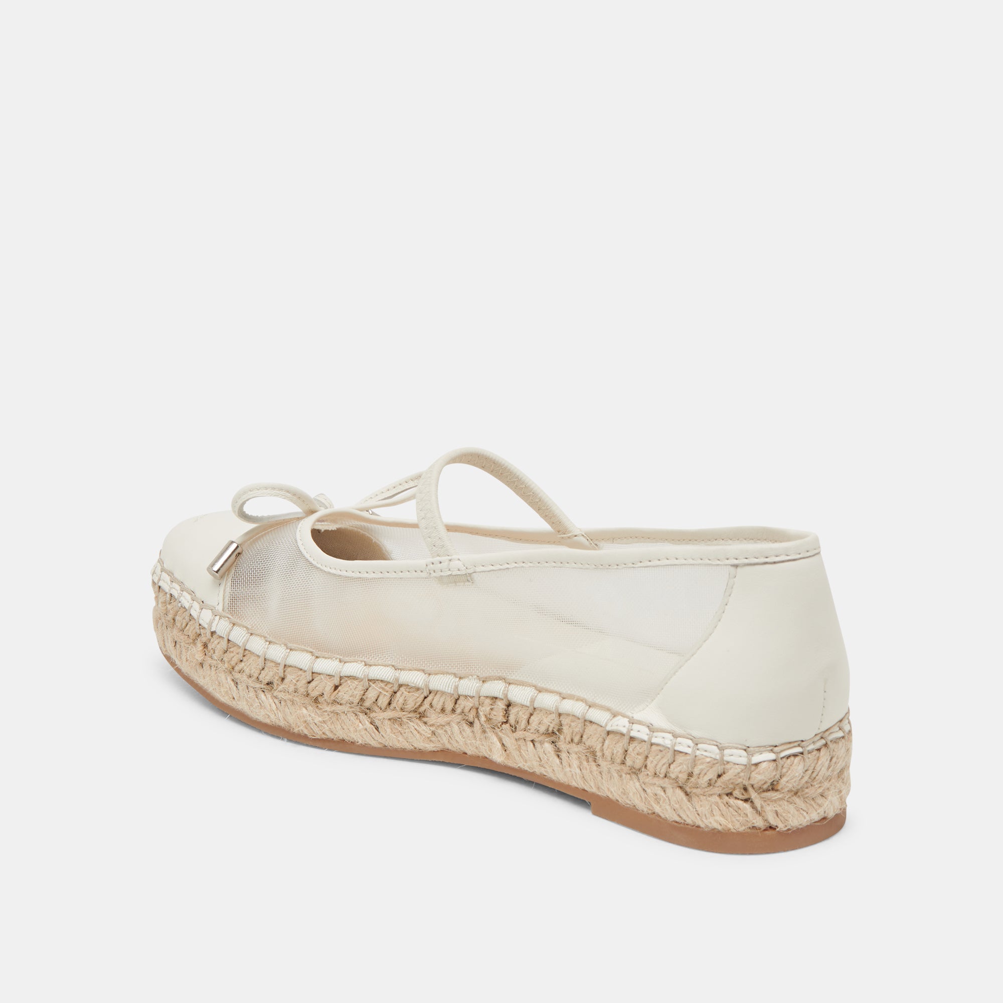 CAMBRE Ballet Flats for Women - White Mesh Comfortable Slip-On Shoes for Casual Wear, Work & Travel