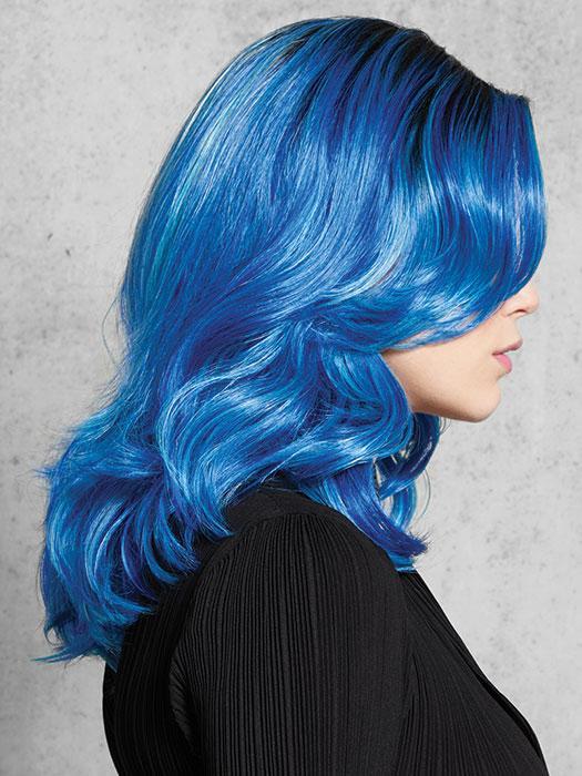 Blue Waves HF Synthetic Wig with Basic Cap - Soft & Natural-Looking Hair Replacement for Daily Wear, Cosplay, and Costume Parties
