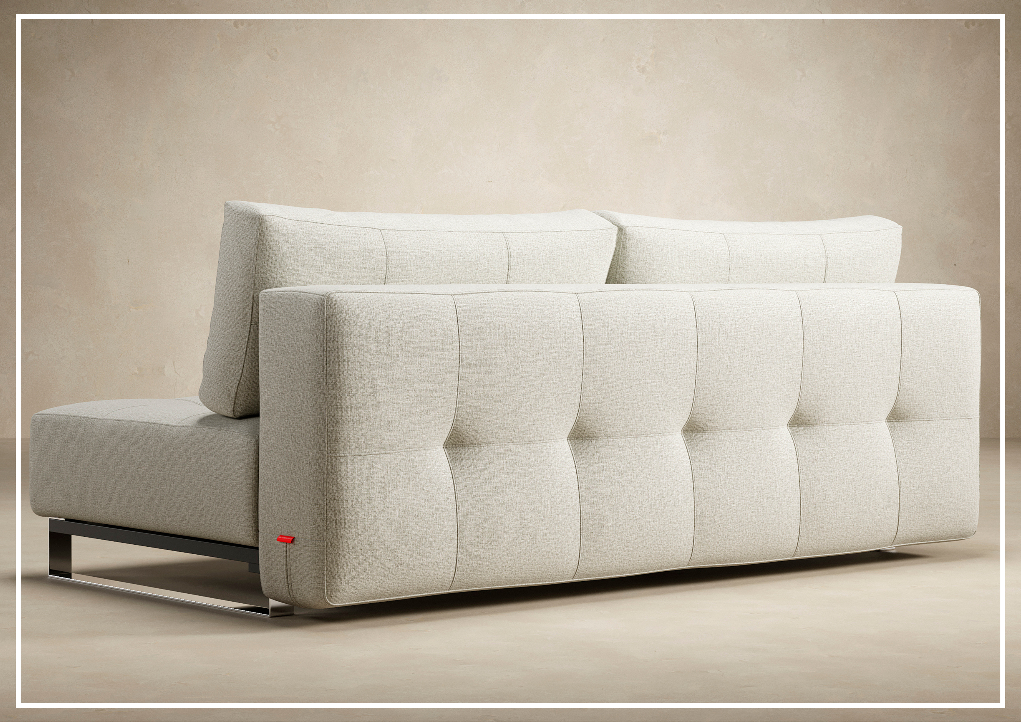 Innovation Living Supremax 2-Seater Fabric Sleeper Sofa with Ottoman - Convertible Sofa Bed for Small Spaces, Guest Room & Apartment Living