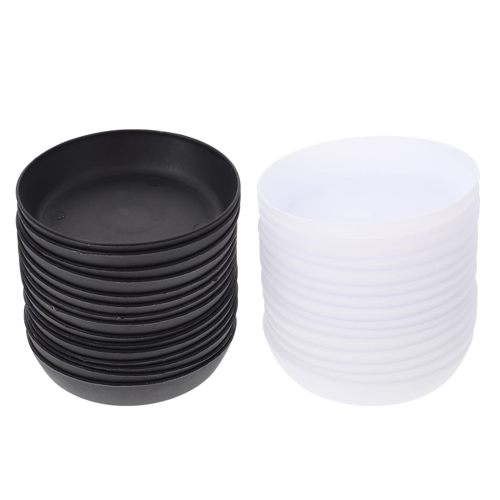 30pcs Mini Plant Pot Saucers - 4 Inch Round Plastic Drip Trays for Indoor/Outdoor Flower Pots, Succulents, Herbs & Houseplants | Perfect for Drainage Protection on Tables, Shelves & Windowsills