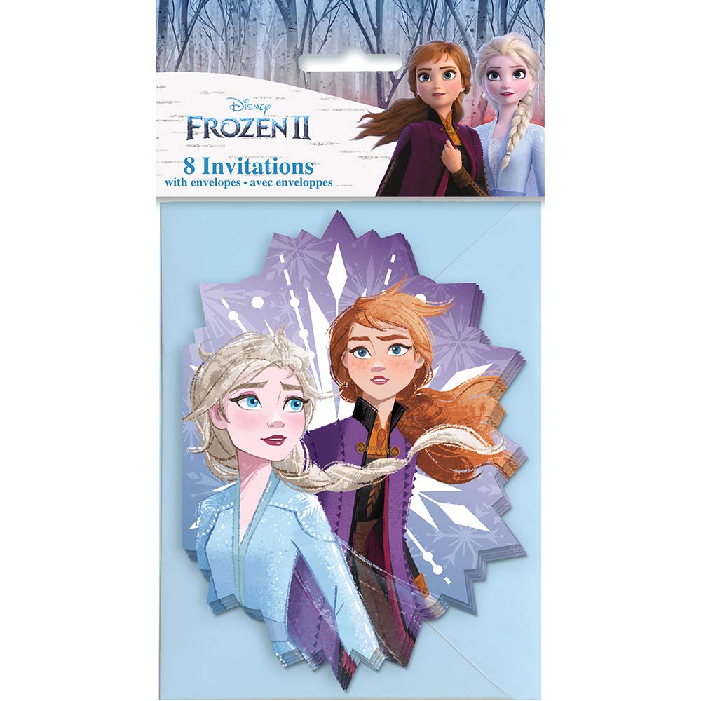 Exclusive Disney Frozen 2 Party Invitations with Envelopes (Pack of 8) - Magical Birthday Invites for Kids, Themed Celebration Supplies - Perfect for Frozen Themed Parties, Birthday Events & Disney Fan Gatherings