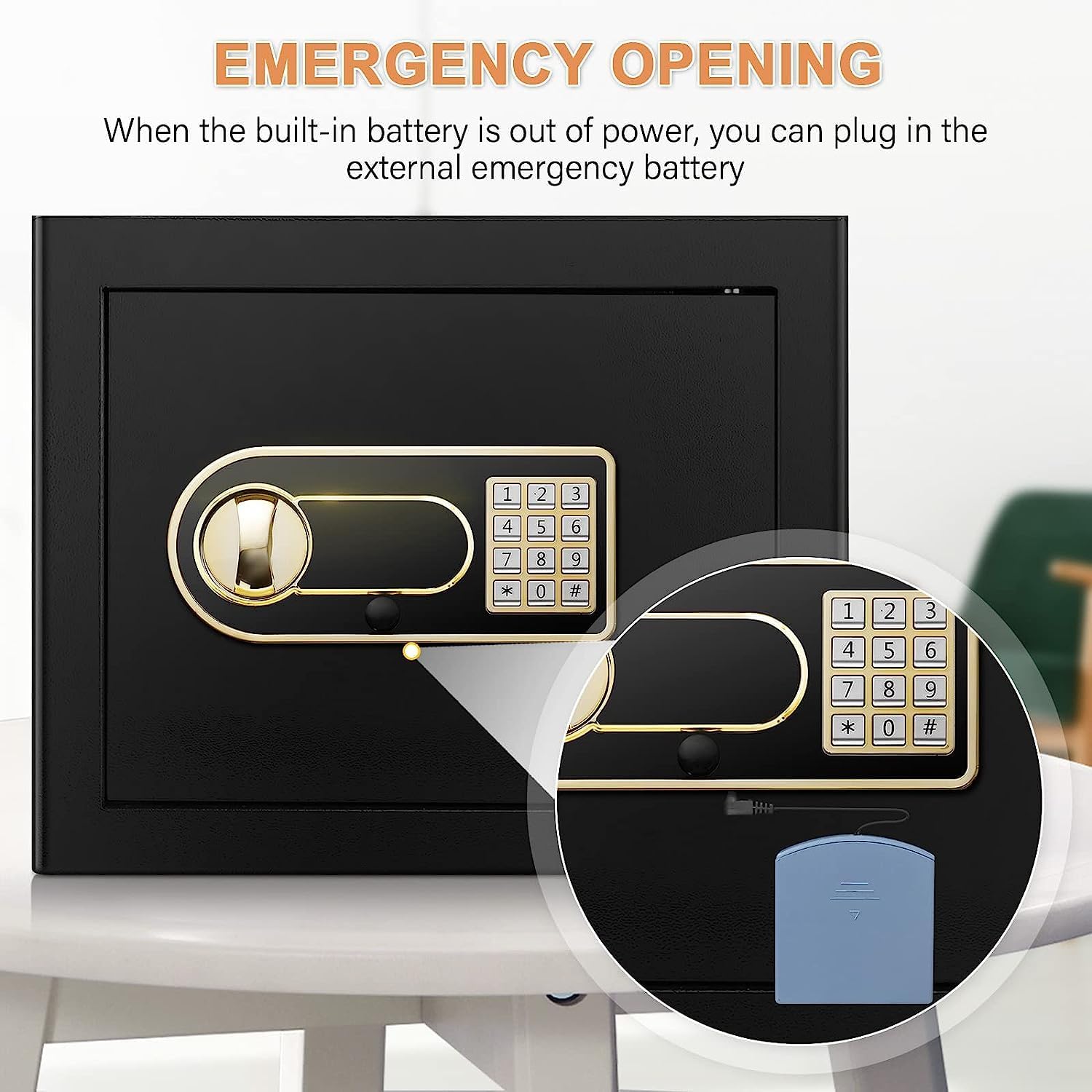 Fireproof Money Box with Digital Security Lock - Cash & Jewelry Storage Safe for Home & Office - Secure Money Holder for Emergency Savings & Valuables