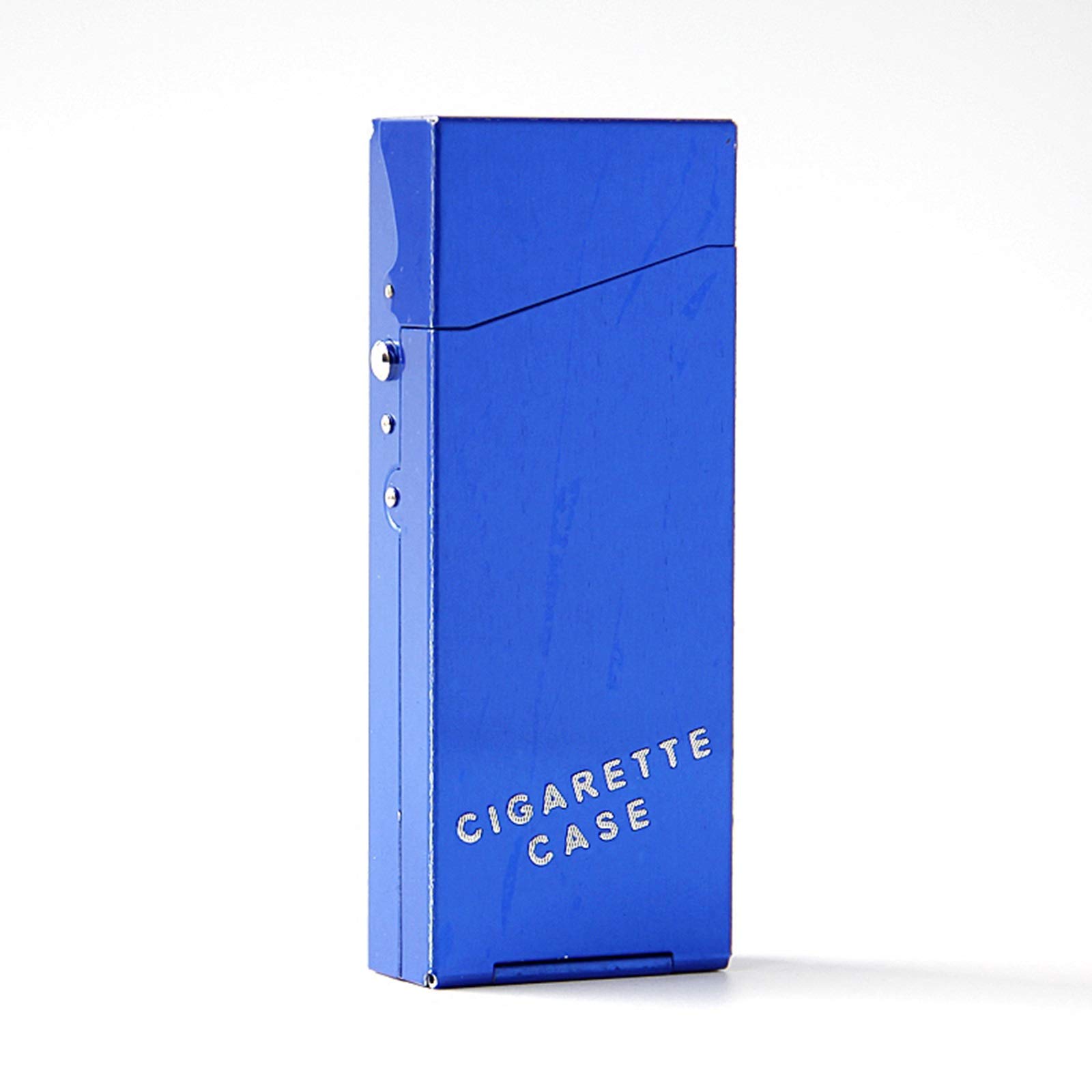 JUANJUAN Slim Aluminum Cigarette Case for Women - Modern Cigarette Holder Box (Blue) | Portable & Stylish Accessory for Parties, Travel, and Everyday Use