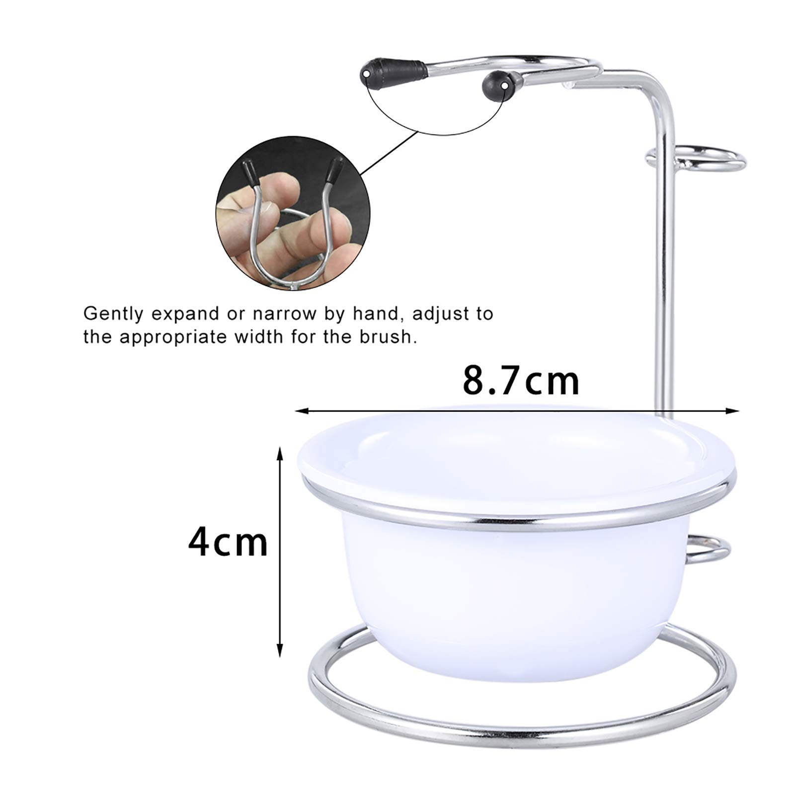 2 in 1 Men's Grooming Kit - Beard Brush Holder & Soap Bowl Stand for Shaving - Durable Male Tool Set by Layfoo - Perfect for Home & Travel Beard Care Routine