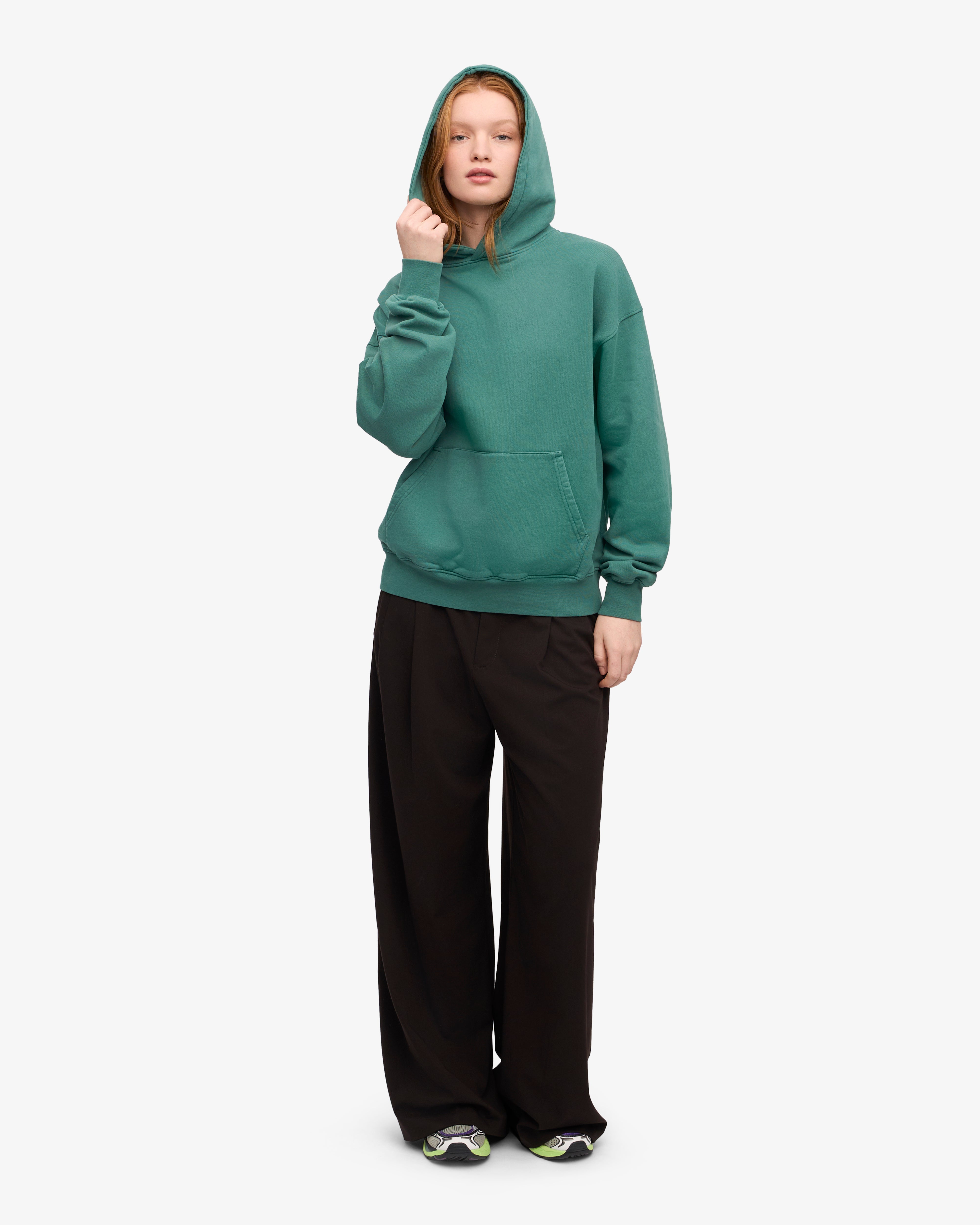 Organic Oversized Hoodie for Men & Women | Pine Green | Cozy Loungewear for Relaxing at Home & Casual Outings