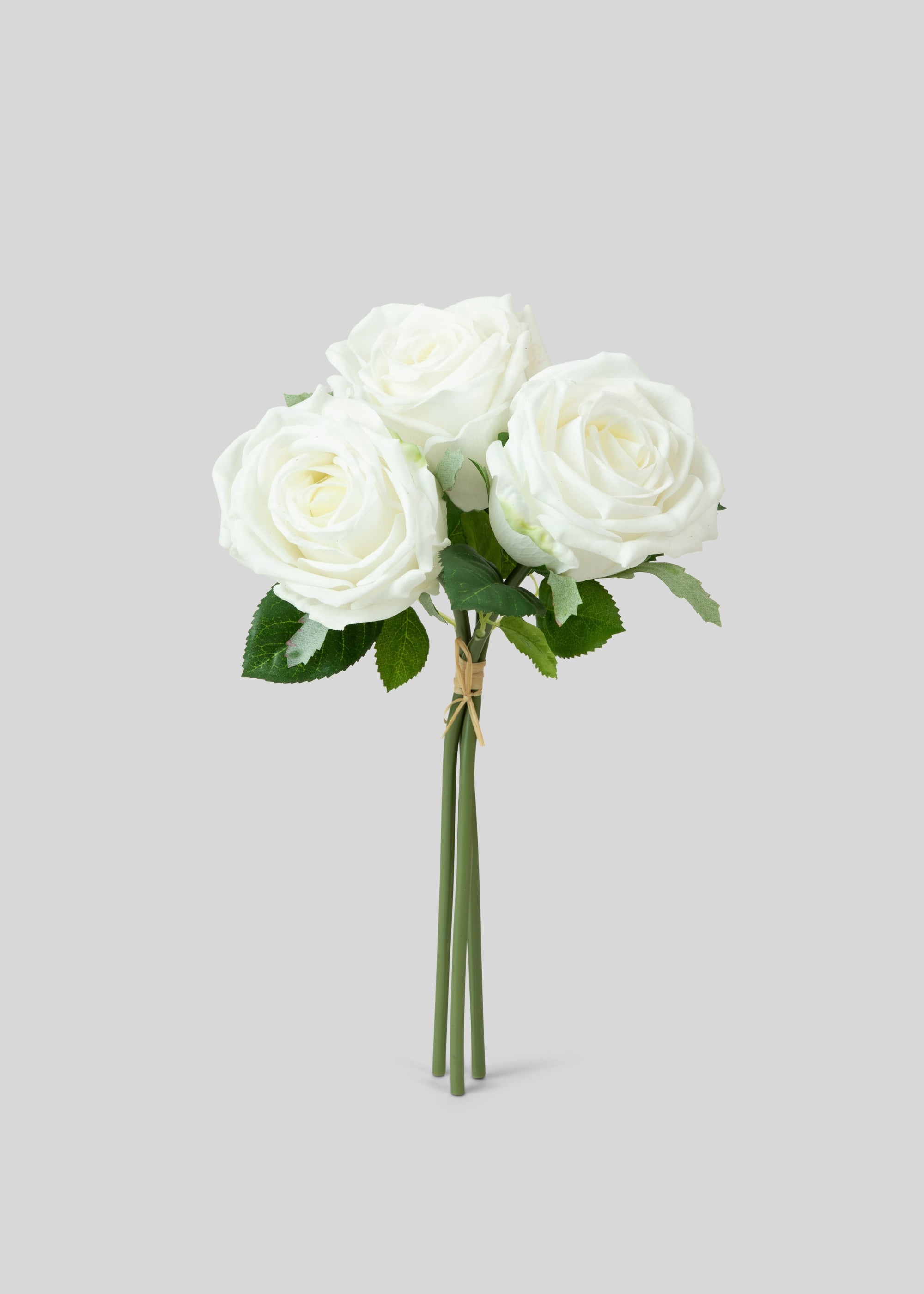 11.5 Inch White Artificial Roses - Real Touch Silk Flowers for Home Decor, Wedding Centerpieces & Party Arrangements