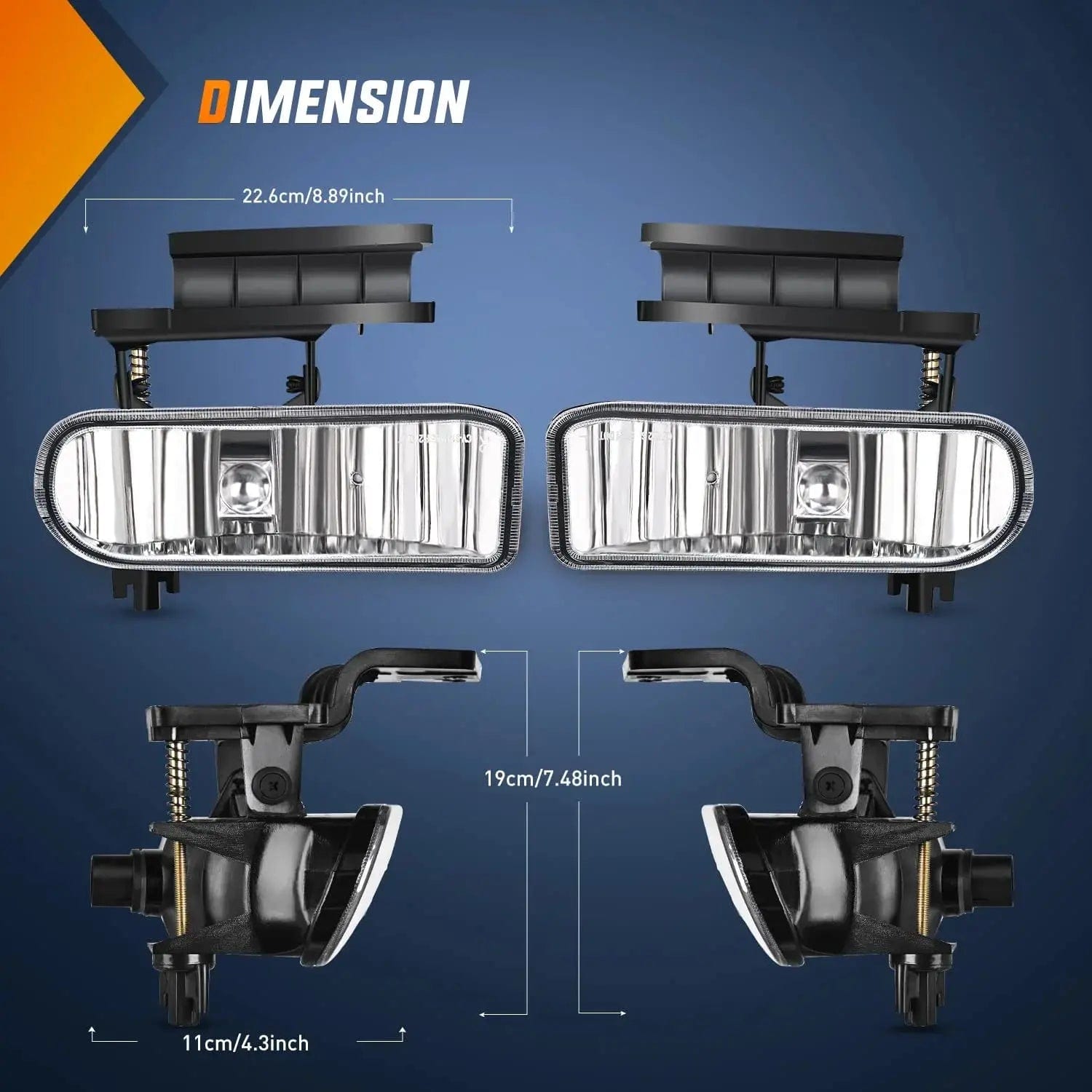 1999-2006 Chevy Silverado 1500/2500/3500 & Suburban/Tahoe Fog Light Assembly with Clear Lens - Durable Replacement for Improved Night Driving Visibility