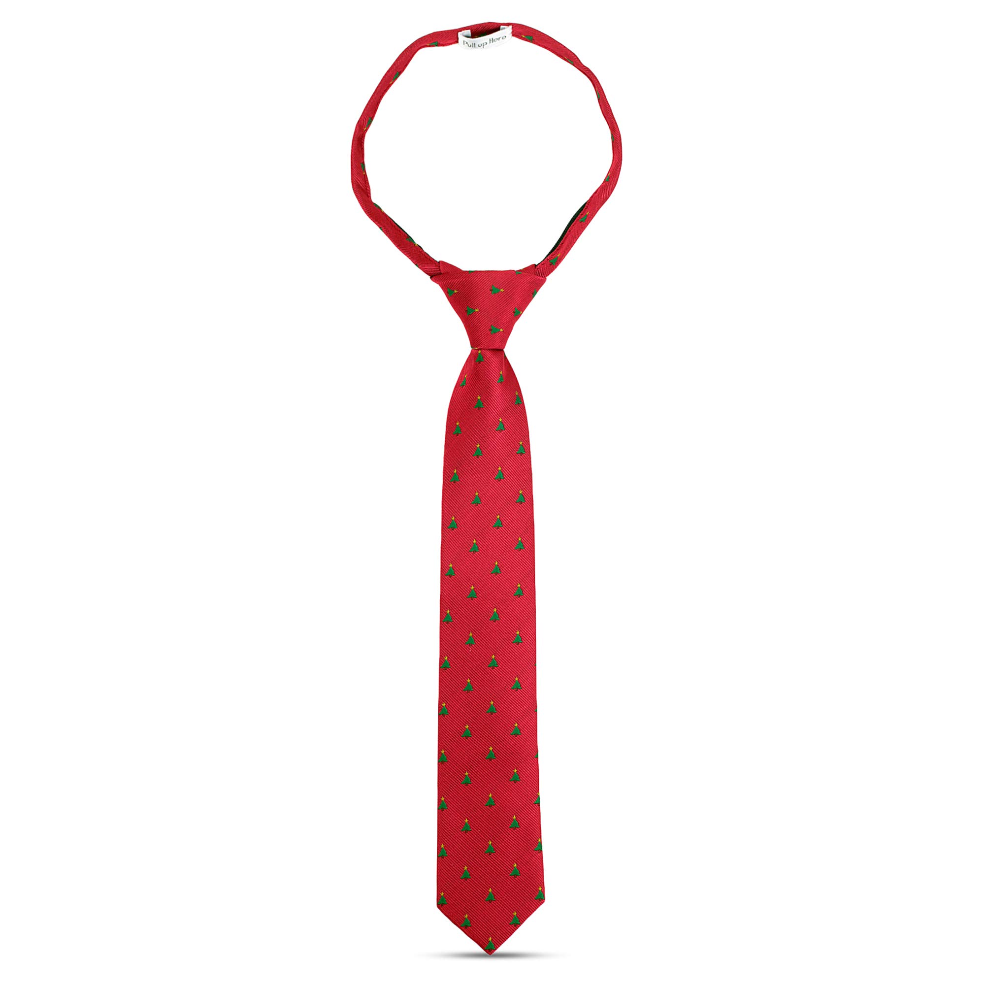 Christmas Ties for Boys - Pre-Tied Zipper Neckties for Kids Holiday Outfits