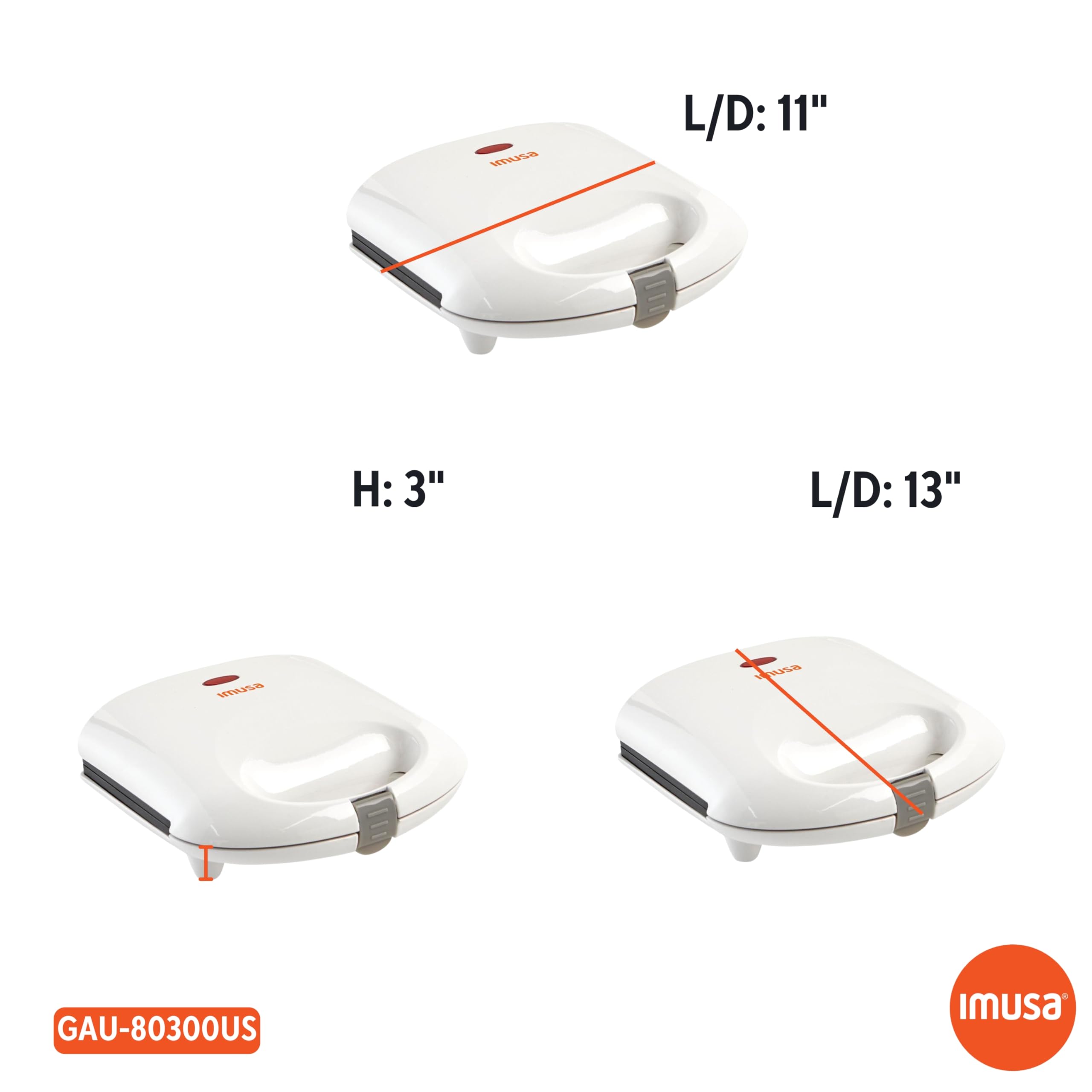 IMUSA USA 4-Slot Electric Arepa Maker with Nonstick Surface - 1200W for Perfect Colombian & Venezuelan Arepas - Ideal for Home Cooking & Latin American Cuisine