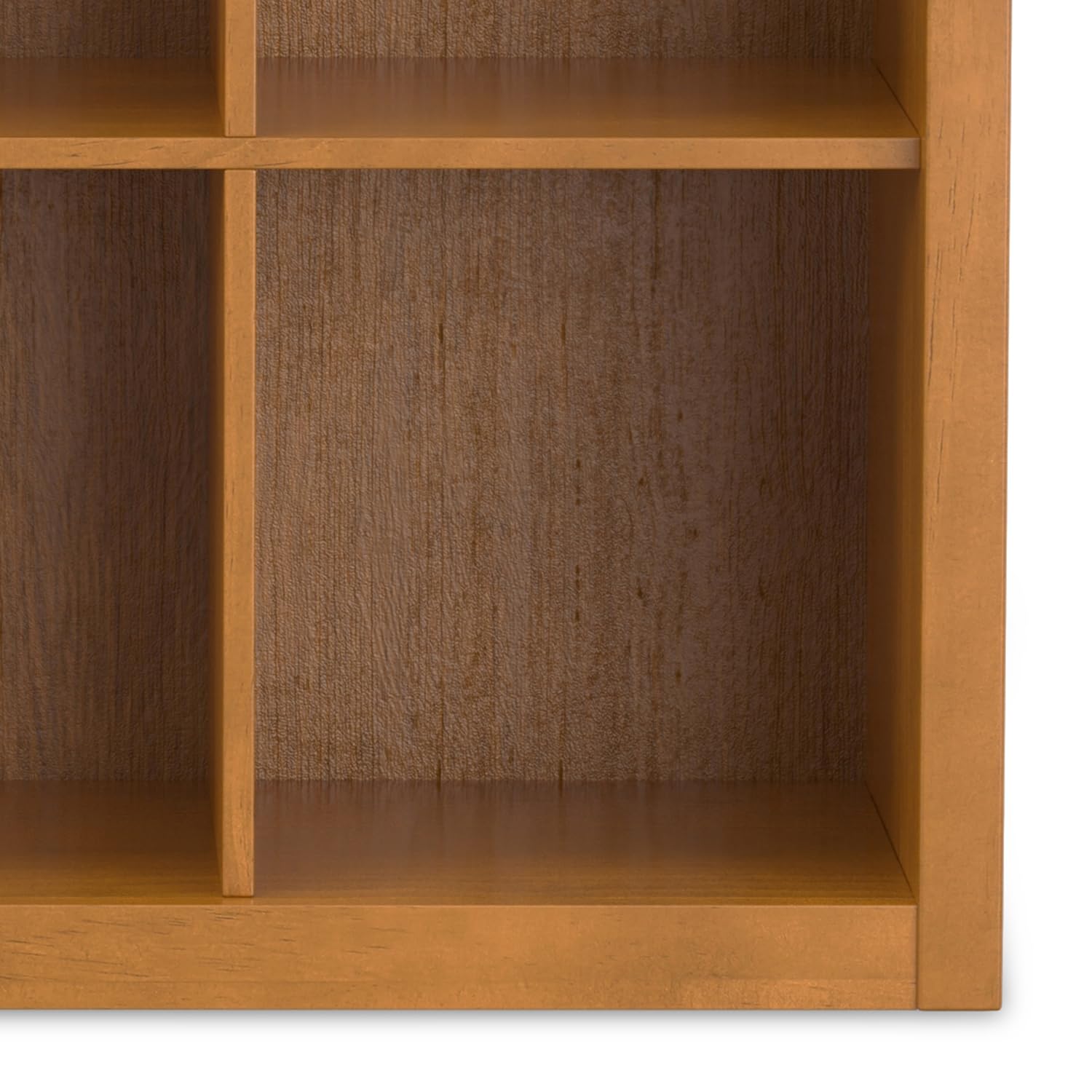 SIMPLIHOME Acadian 44 Inch Solid Wood 9-Cube Bookcase & Storage Unit, Light Golden Brown - Transitional Style for Living Room, Study, Office & Home Organization