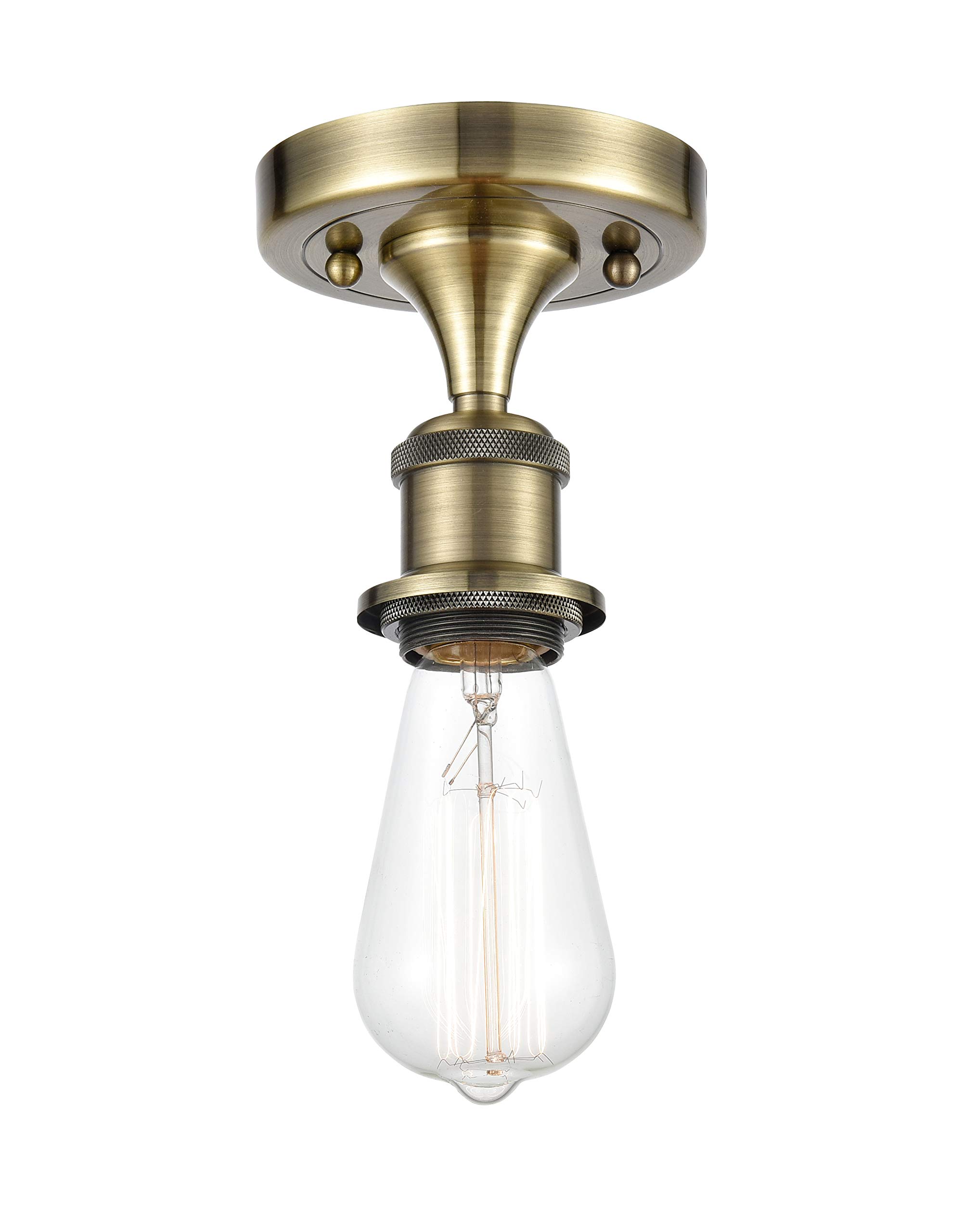 Innovations 516-1C-AB-LED Modern LED Semi-Flush Mount Ceiling Light - Ballston Collection - Perfect for Bedroom, Kitchen, or Hallway Lighting
