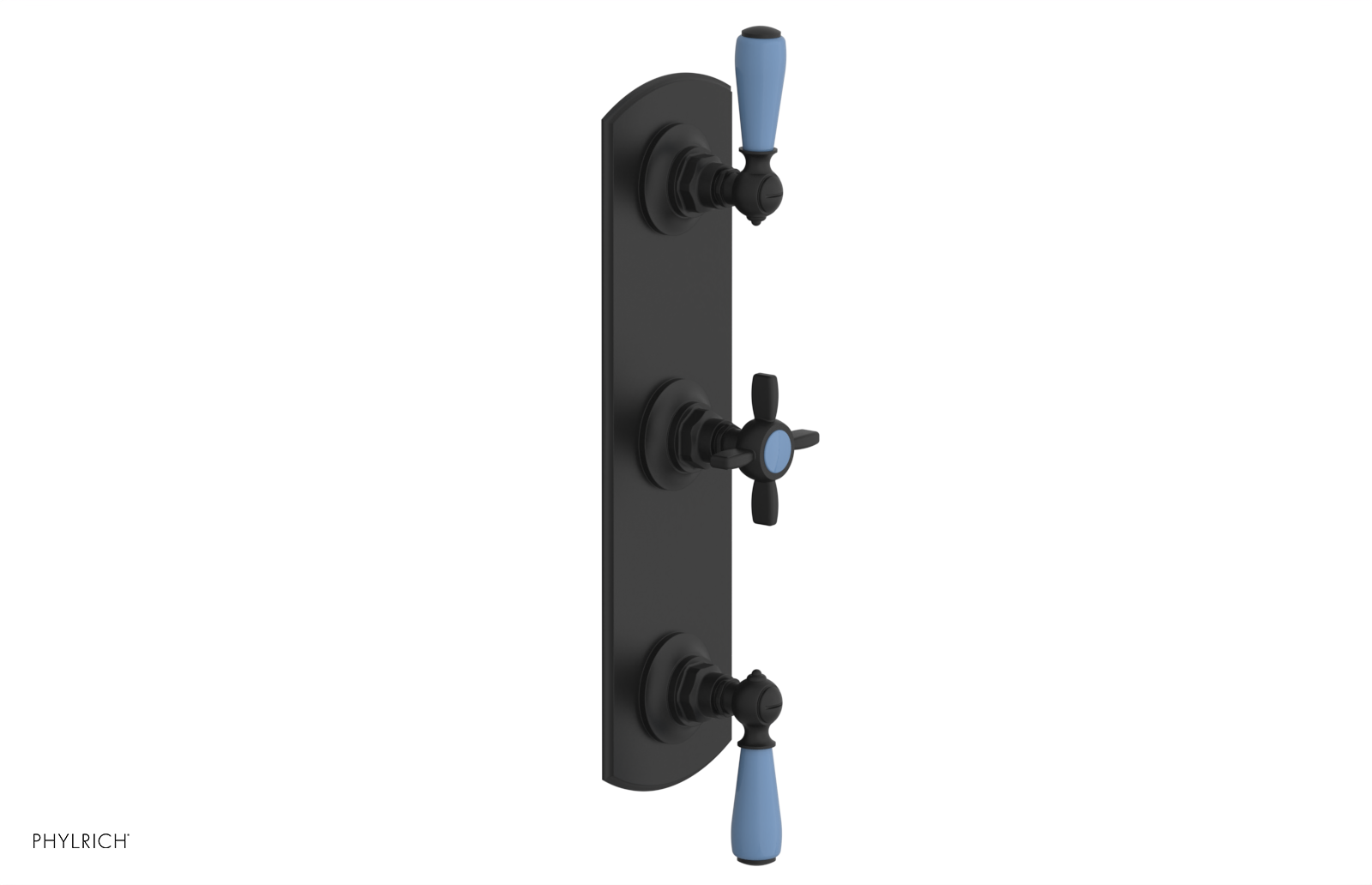 Jamestown Thermostatic Shower Valve with Dual Volume Control & Light Blue Accents - 4740 Series | Perfect for Modern Bathroom Renovations & Spa-Like Shower Experiences