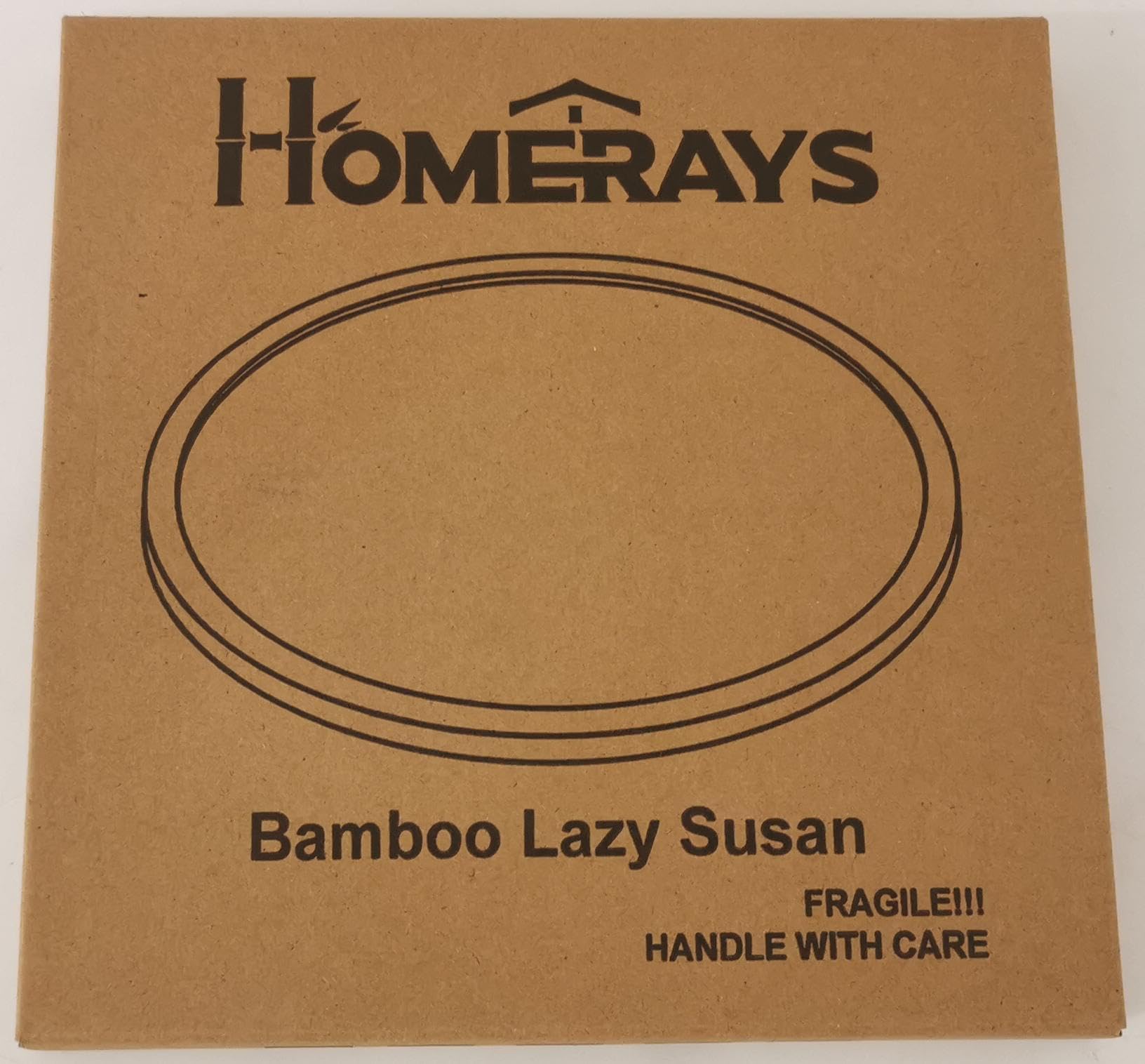 10 Inch Non-Skid Bamboo Lazy Susan Turntable Organizer - Rotating Spice Rack for Kitchen Cabinet & Countertop - Wooden Black Kitchen Organizer for Spices, Condiments, Makeup, or Office Supplies - Perfect for Pantry, Dining Table, Vanity & Workspace